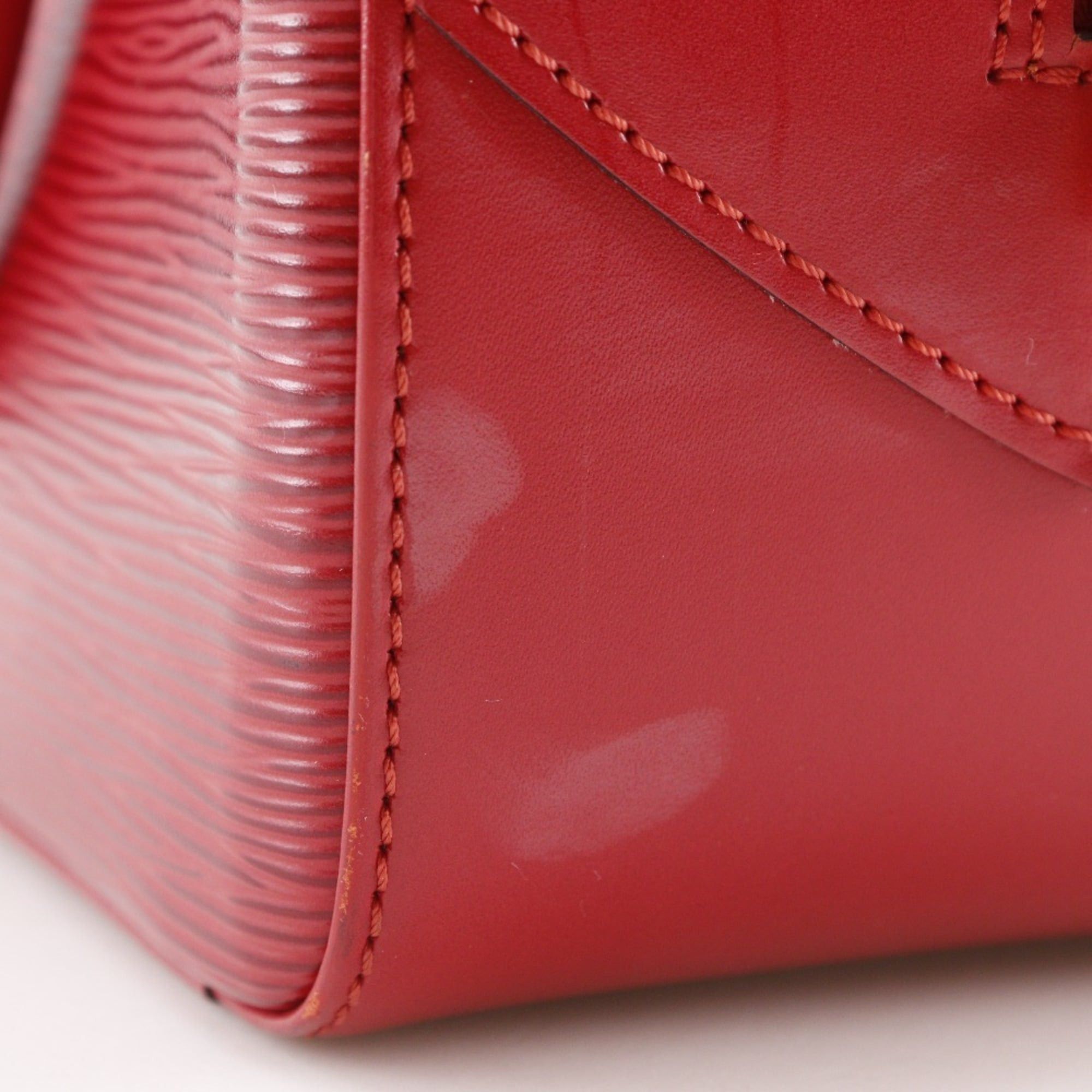 Louis Vuitton Louis Vuitton Sablon Handbag M52047 Epi Leather 1998 Red TH0918 A5 Double Zipper Women's Size ONE SIZE - 10 Thumbnail