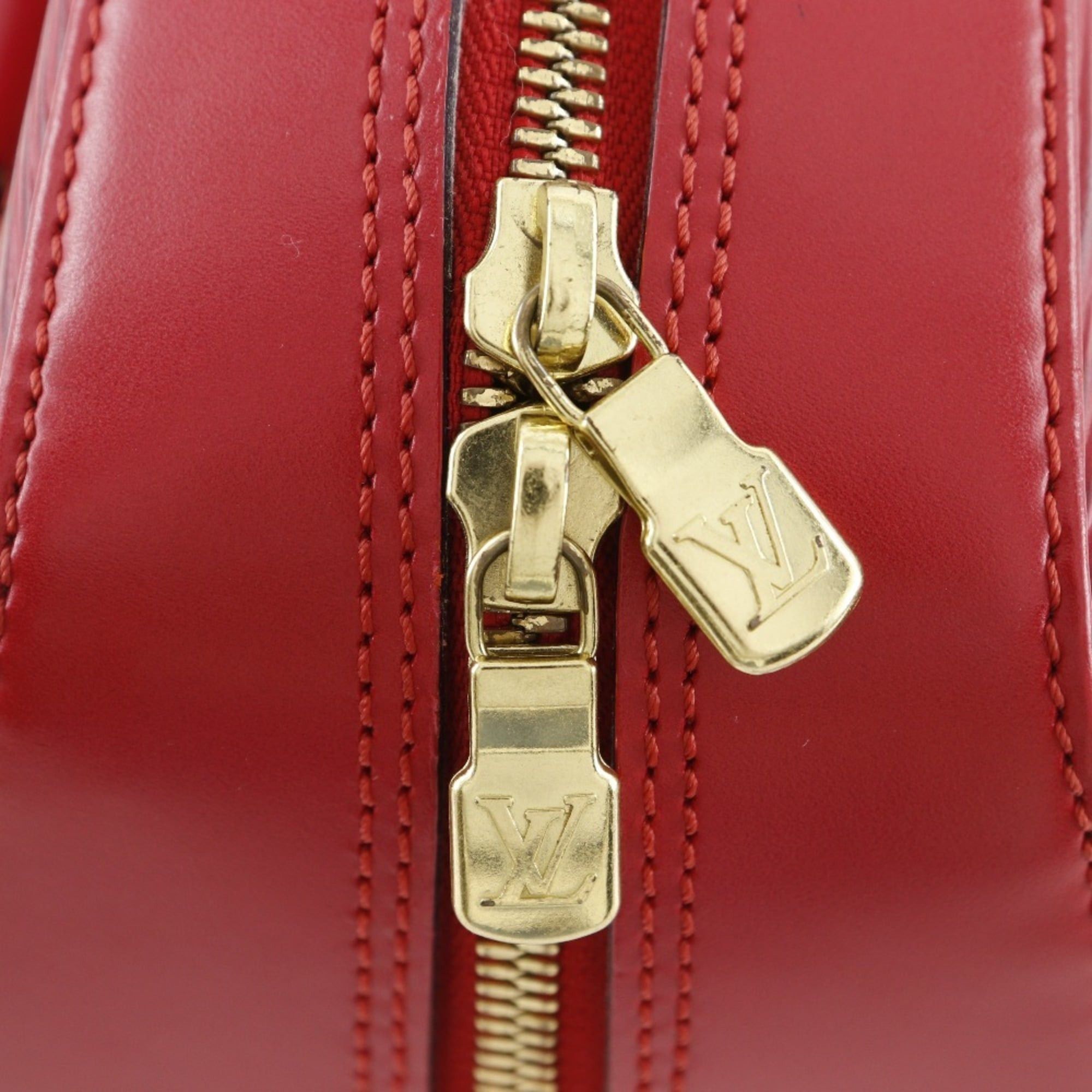 Louis Vuitton Louis Vuitton Sablon Handbag M52047 Epi Leather 1998 Red TH0918 A5 Double Zipper Women's Size ONE SIZE - 12 Thumbnail