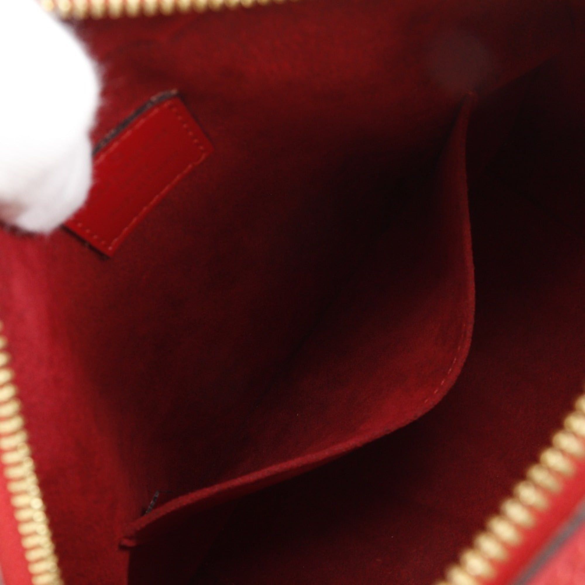 Louis Vuitton Louis Vuitton Sablon Handbag M52047 Epi Leather 1998 Red TH0918 A5 Double Zipper Women's Size ONE SIZE - 7 Thumbnail