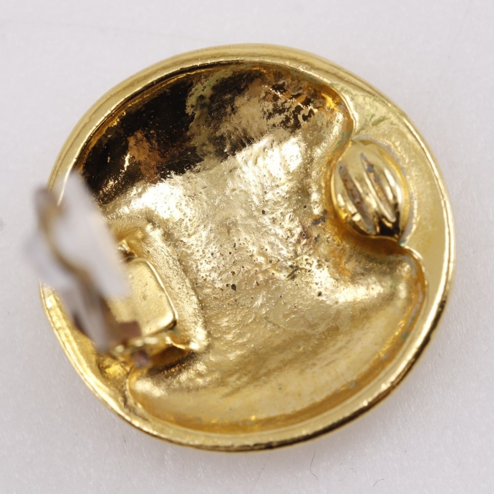Chanel Vintage CHANEL Coco Mark Earrings, Gold Plated, 1993, 93P, Approx. 23.8g, Women's Size ONE SIZE - 7 Thumbnail