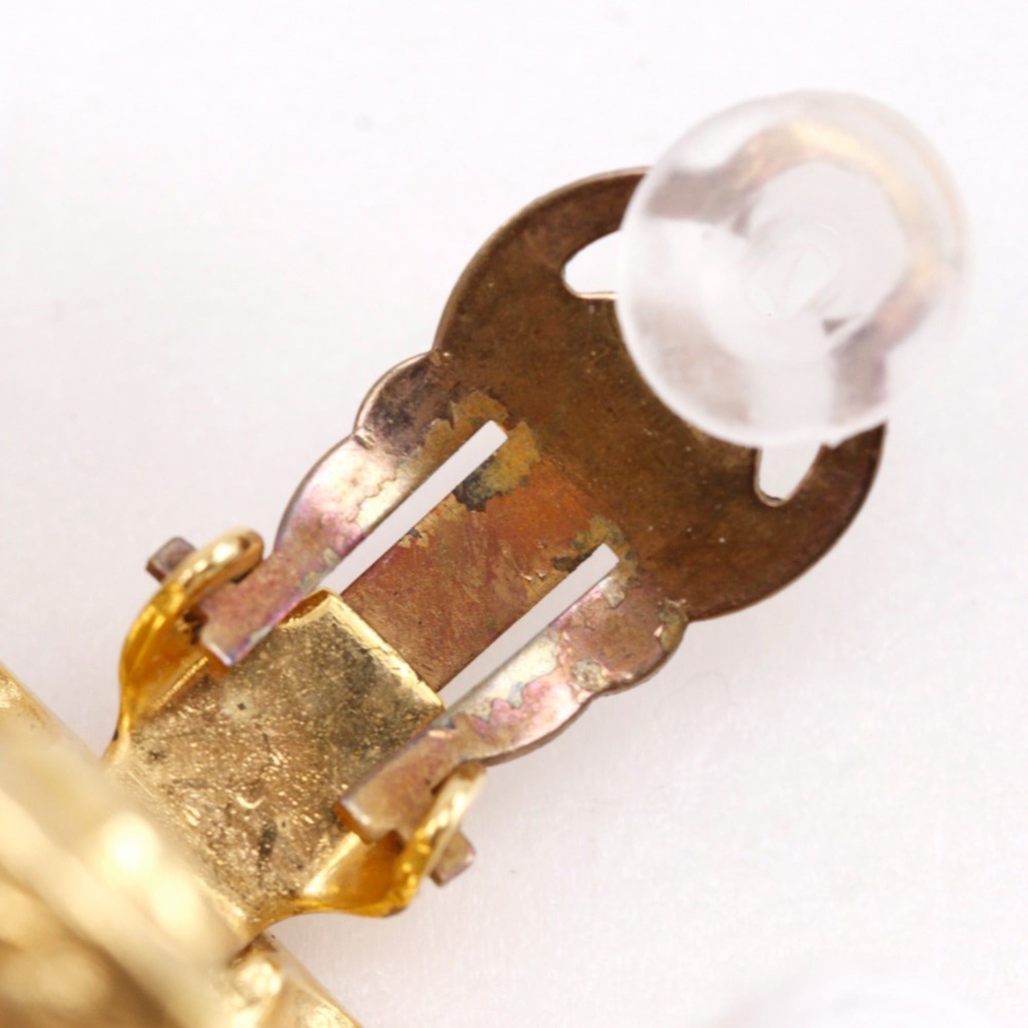 Chanel Vintage CHANEL Coco Mark Earrings, Gold Plated, 1993, 93P, Approx. 23.8g, Women's Size ONE SIZE - 6 Thumbnail