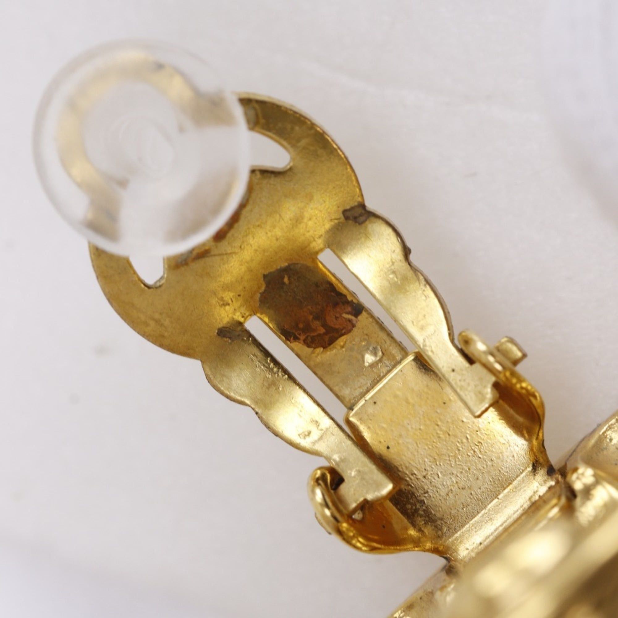 Chanel Vintage CHANEL Coco Mark Earrings, Gold Plated, 1993, 93P, Approx. 23.8g, Women's Size ONE SIZE - 5 Thumbnail