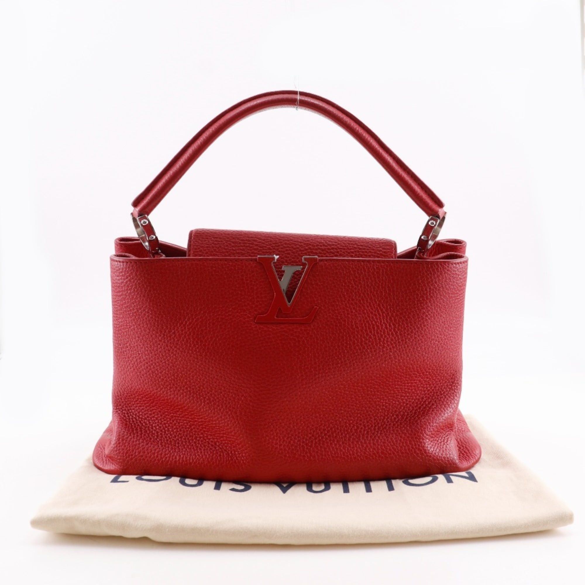 Louis Vuitton Louis Vuitton Capucines MM Handbag Parnassus M94412 x Taurillon Leather 2015 Red TR2125 A5 Flap CAPCSINE Women's Size ONE SIZE - 19 Thumbnail