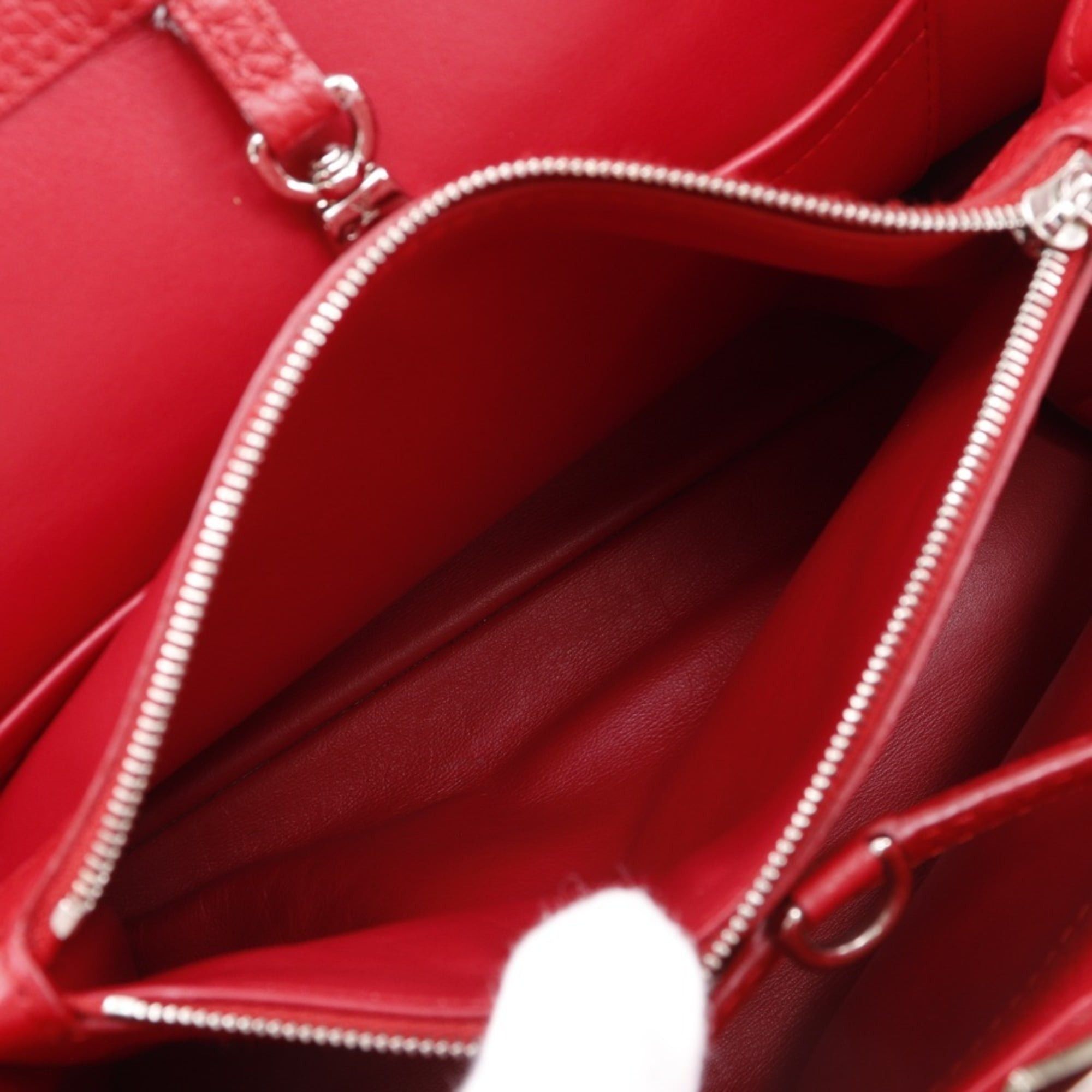 Louis Vuitton Louis Vuitton Capucines MM Handbag Parnassus M94412 x Taurillon Leather 2015 Red TR2125 A5 Flap CAPCSINE Women's Size ONE SIZE - 9 Thumbnail