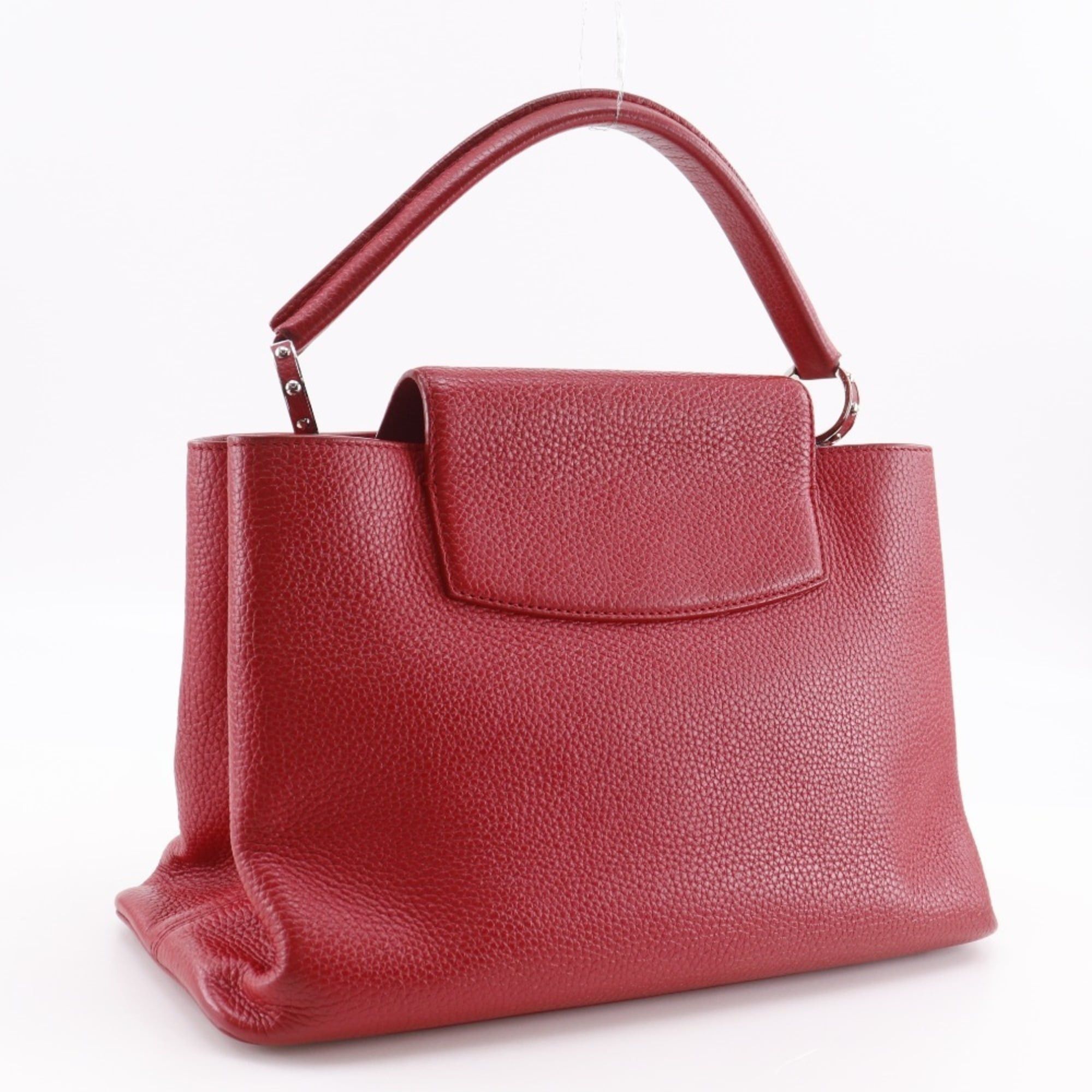 Louis Vuitton Louis Vuitton Capucines MM Handbag Parnassus M94412 x Taurillon Leather 2015 Red TR2125 A5 Flap CAPCSINE Women's Size ONE SIZE - 3 Thumbnail