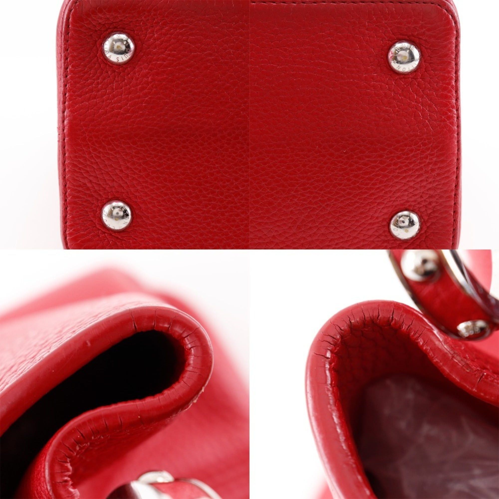 Louis Vuitton Louis Vuitton Capucines MM Handbag Parnassus M94412 x Taurillon Leather 2015 Red TR2125 A5 Flap CAPCSINE Women's Size ONE SIZE - 17 Thumbnail