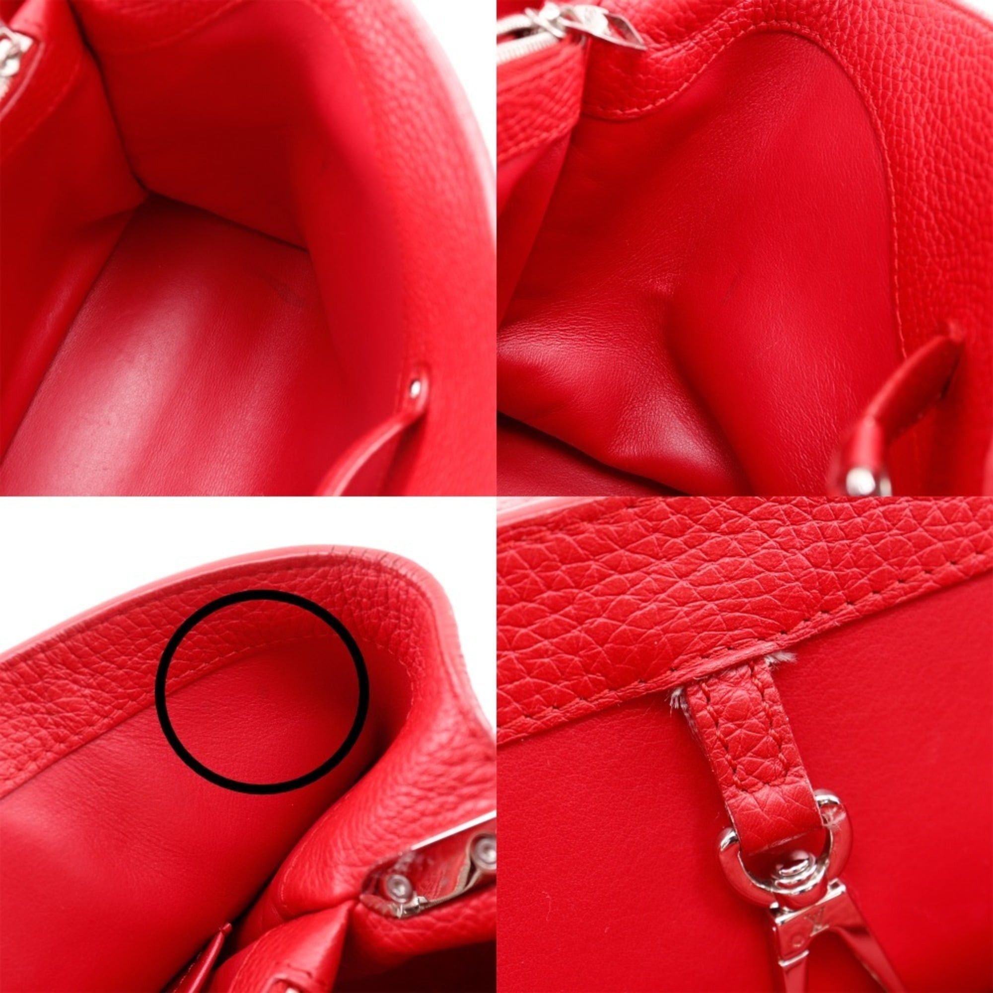 Louis Vuitton Louis Vuitton Capucines MM Handbag Parnassus M94412 x Taurillon Leather 2015 Red TR2125 A5 Flap CAPCSINE Women's Size ONE SIZE - 13 Thumbnail