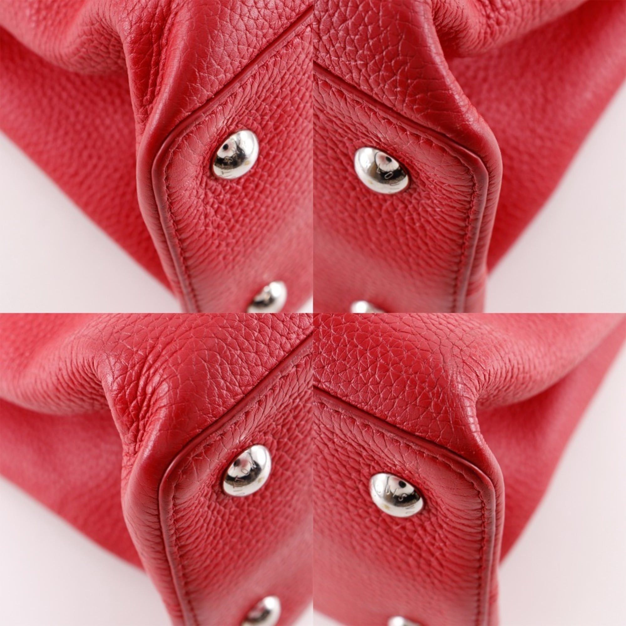 Louis Vuitton Louis Vuitton Capucines MM Handbag Parnassus M94412 x Taurillon Leather 2015 Red TR2125 A5 Flap CAPCSINE Women's Size ONE SIZE - 4 Thumbnail