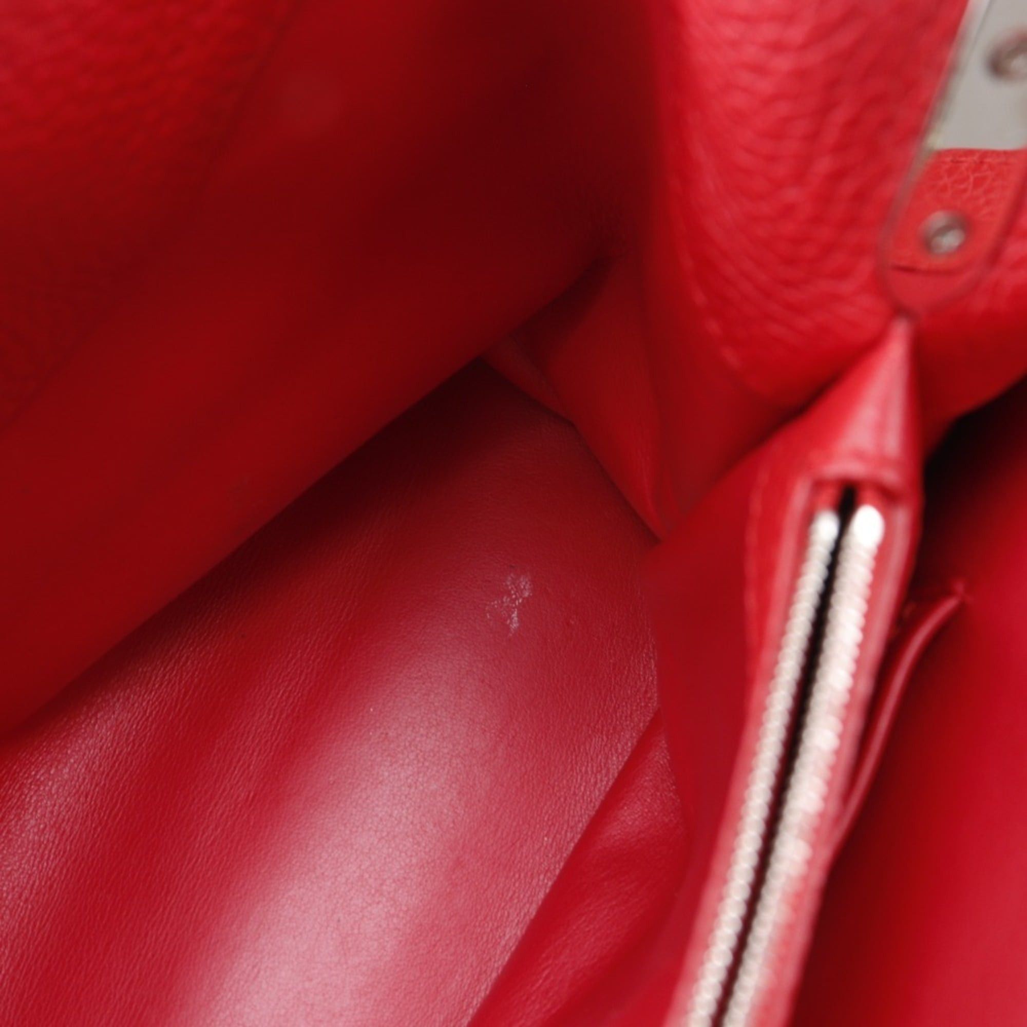 Louis Vuitton Louis Vuitton Capucines MM Handbag Parnassus M94412 x Taurillon Leather 2015 Red TR2125 A5 Flap CAPCSINE Women's Size ONE SIZE - 12 Thumbnail