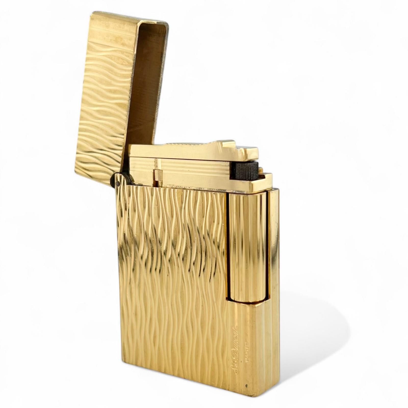 Other Other Dupont Gatsby Wave Emboss Lighter Smoking Accessory Metal Lighter DUTY FREE for USA Size ONE SIZE - 4 Thumbnail