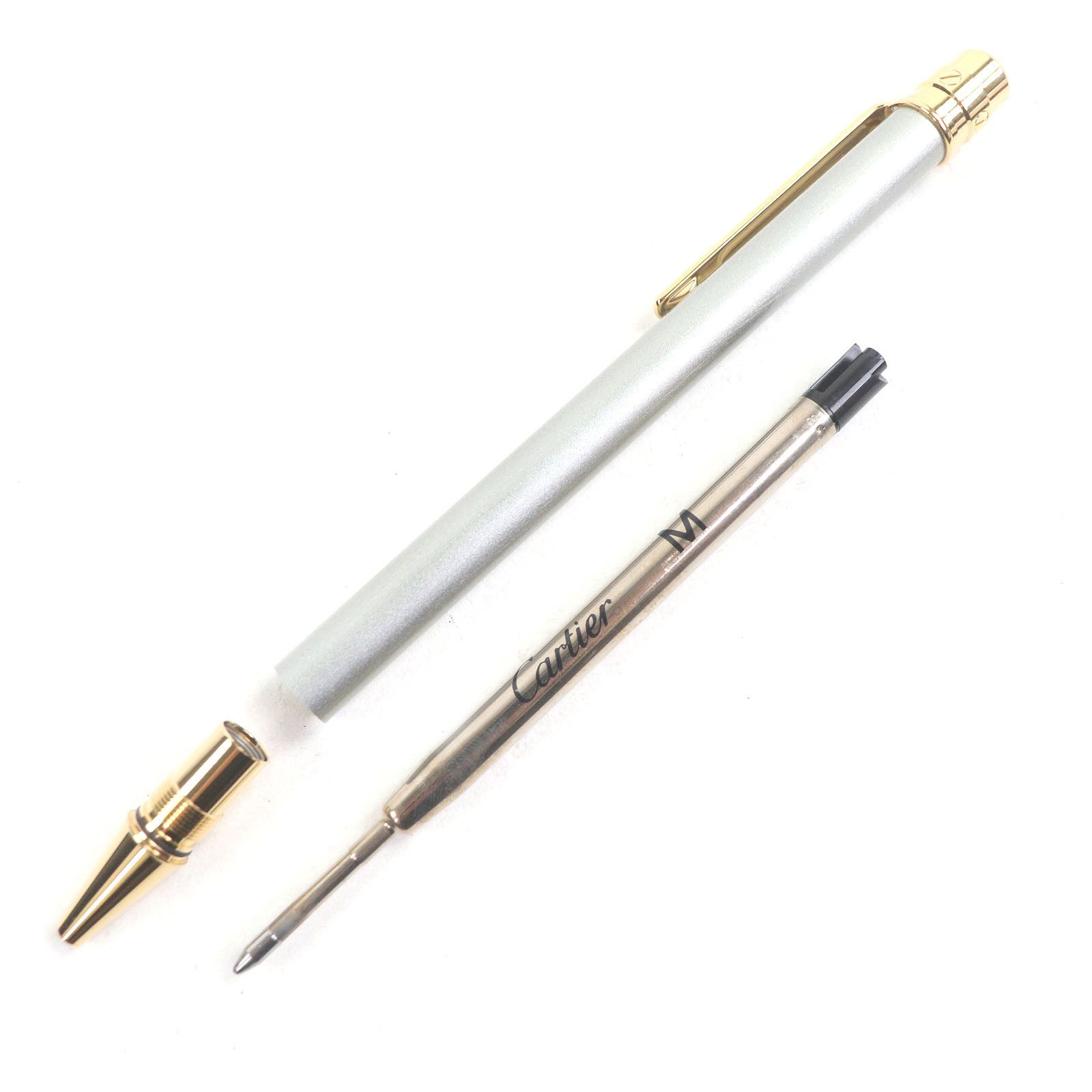 Cartier Cartier Cartier Santos de Cartier Ballpoint Pen Metal Pen DUTY FREE for USA Size ONE SIZE - 3 Thumbnail