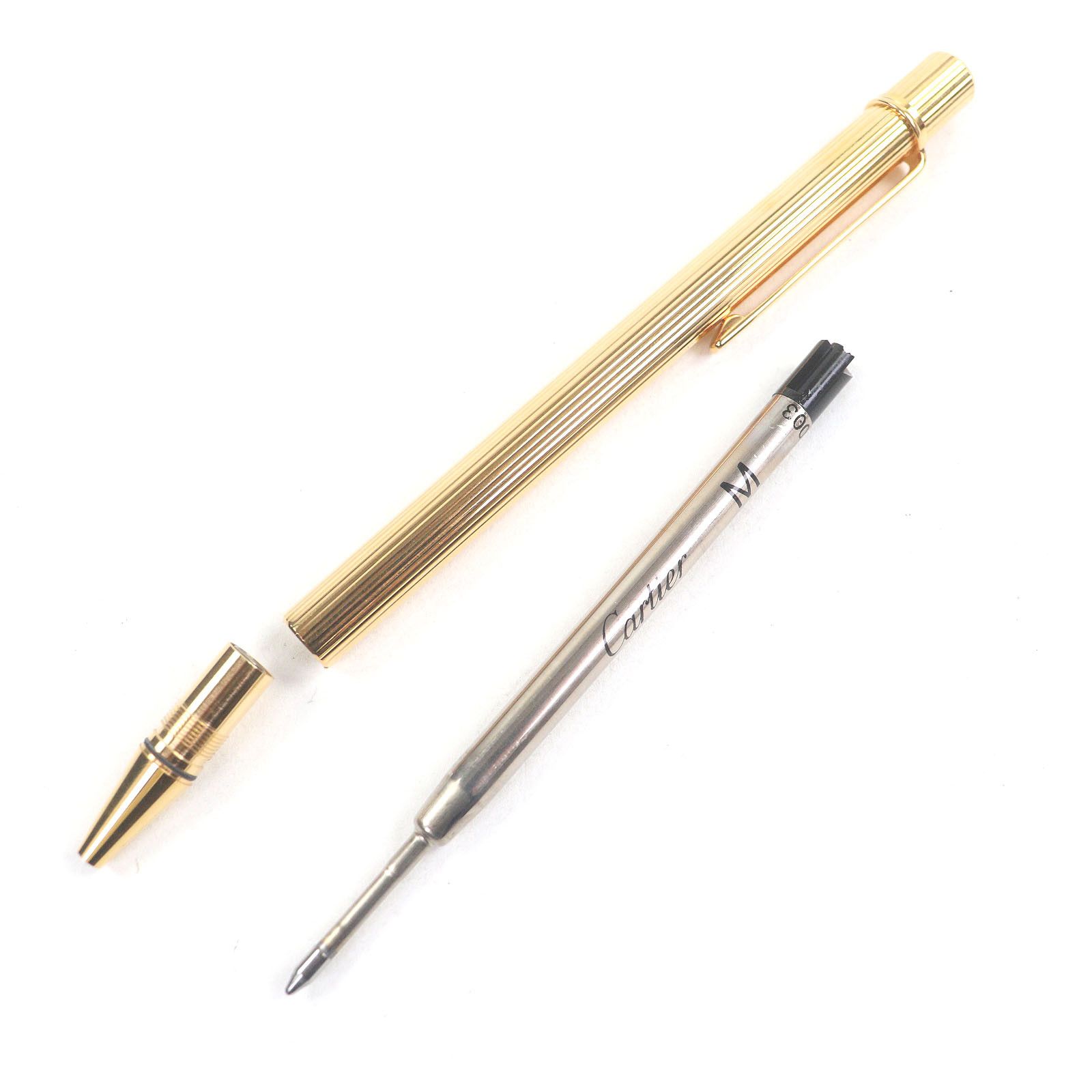 Cartier Cartier Cartier Must de Cartier Stripe Ballpoint Pen Metal Pen DUTY FREE for USA Size ONE SIZE - 3 Thumbnail