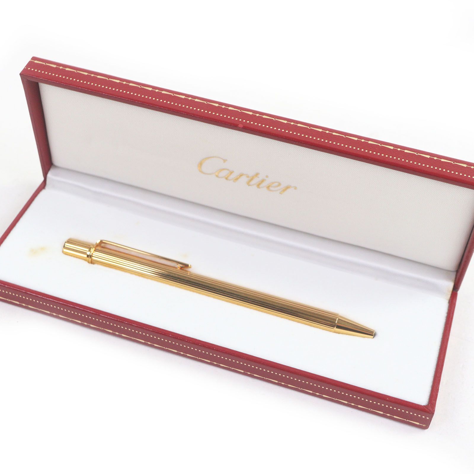 Cartier Cartier Cartier Must de Cartier Stripe Ballpoint Pen Metal Pen DUTY FREE for USA Size ONE SIZE - 2 Thumbnail