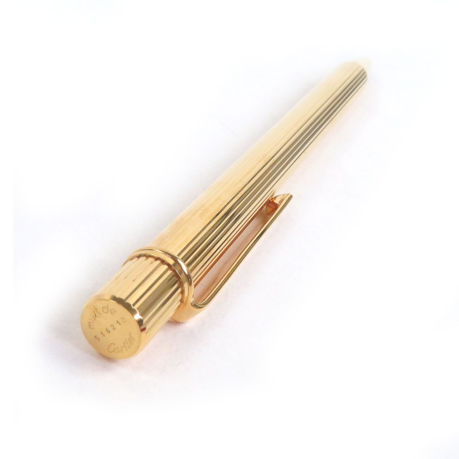 Cartier Cartier Cartier Must de Cartier Stripe Ballpoint Pen Metal Pen DUTY FREE for USA Size ONE SIZE - 5 Thumbnail