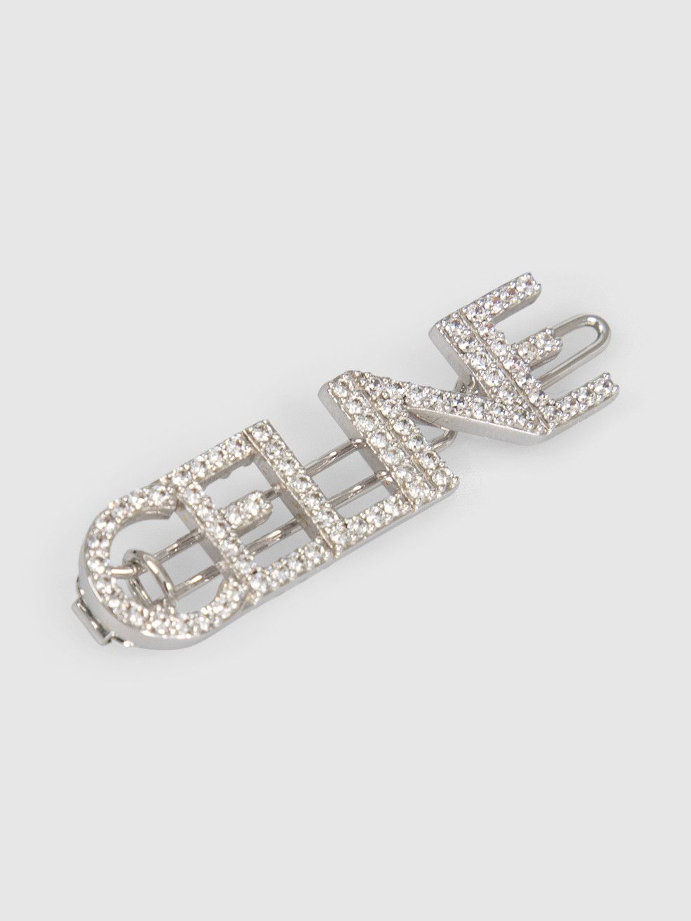 Celine Silver Logo Crystal Hair Clip Size ONE SIZE - 2 Thumbnail