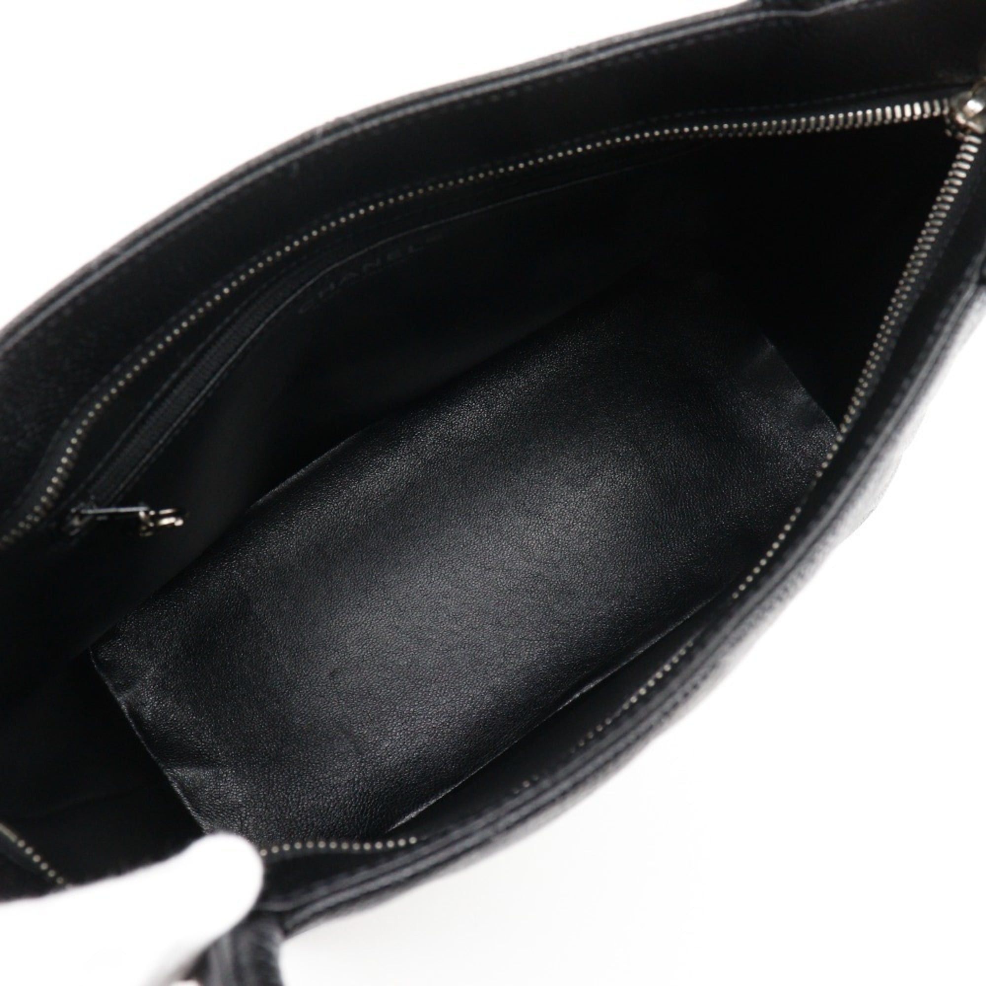 Chanel CHANEL Reissue Tote Bag, Coco Mark, Matelasse, A01804, Caviar Leather, Black, A5 Medallion Tote, Women's Size ONE SIZE - 6 Thumbnail