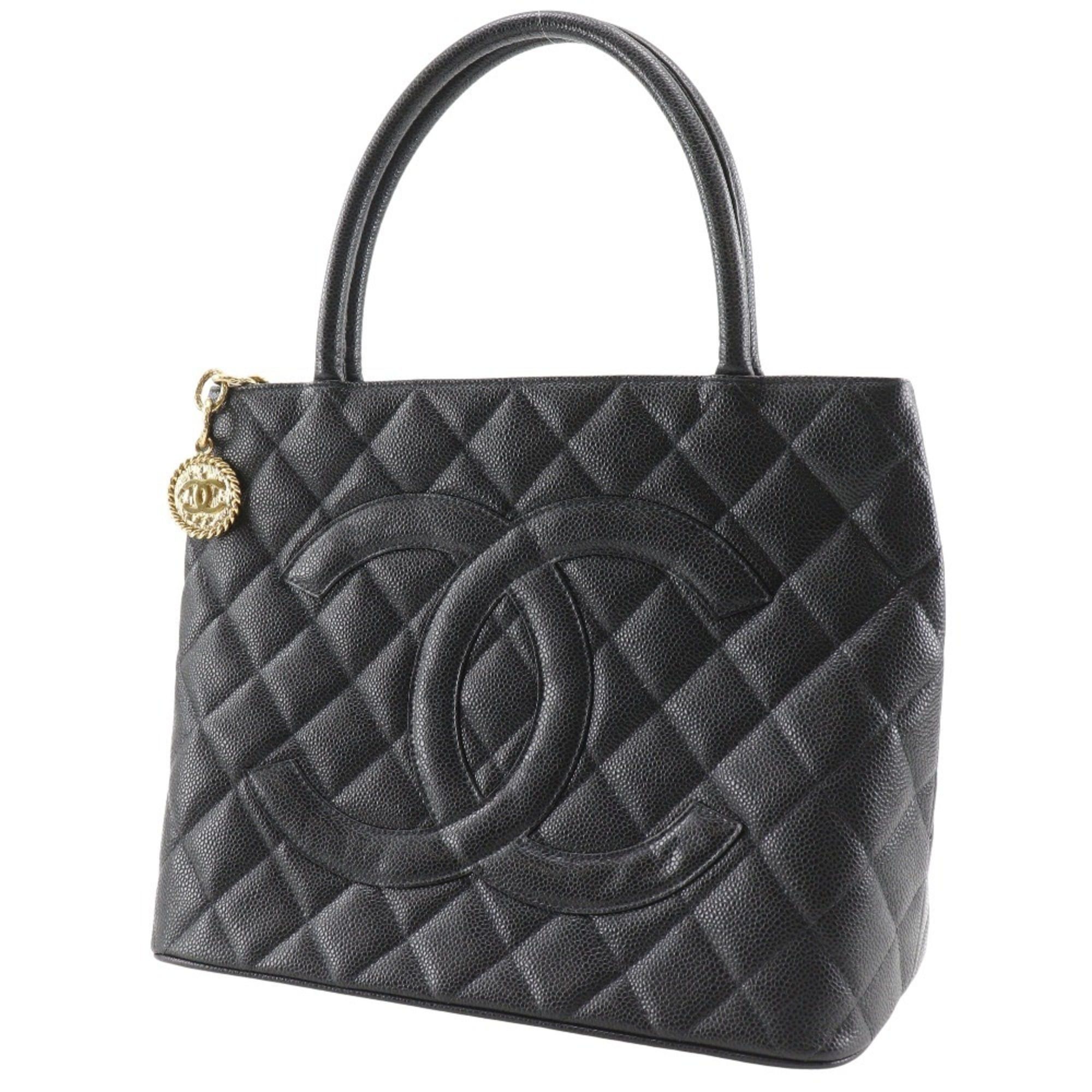 Chanel CHANEL Reissue Tote Bag, Coco Mark, Matelasse, A01804, Caviar Leather, Black, A5 Medallion Tote, Women's Size ONE SIZE - 2 Thumbnail