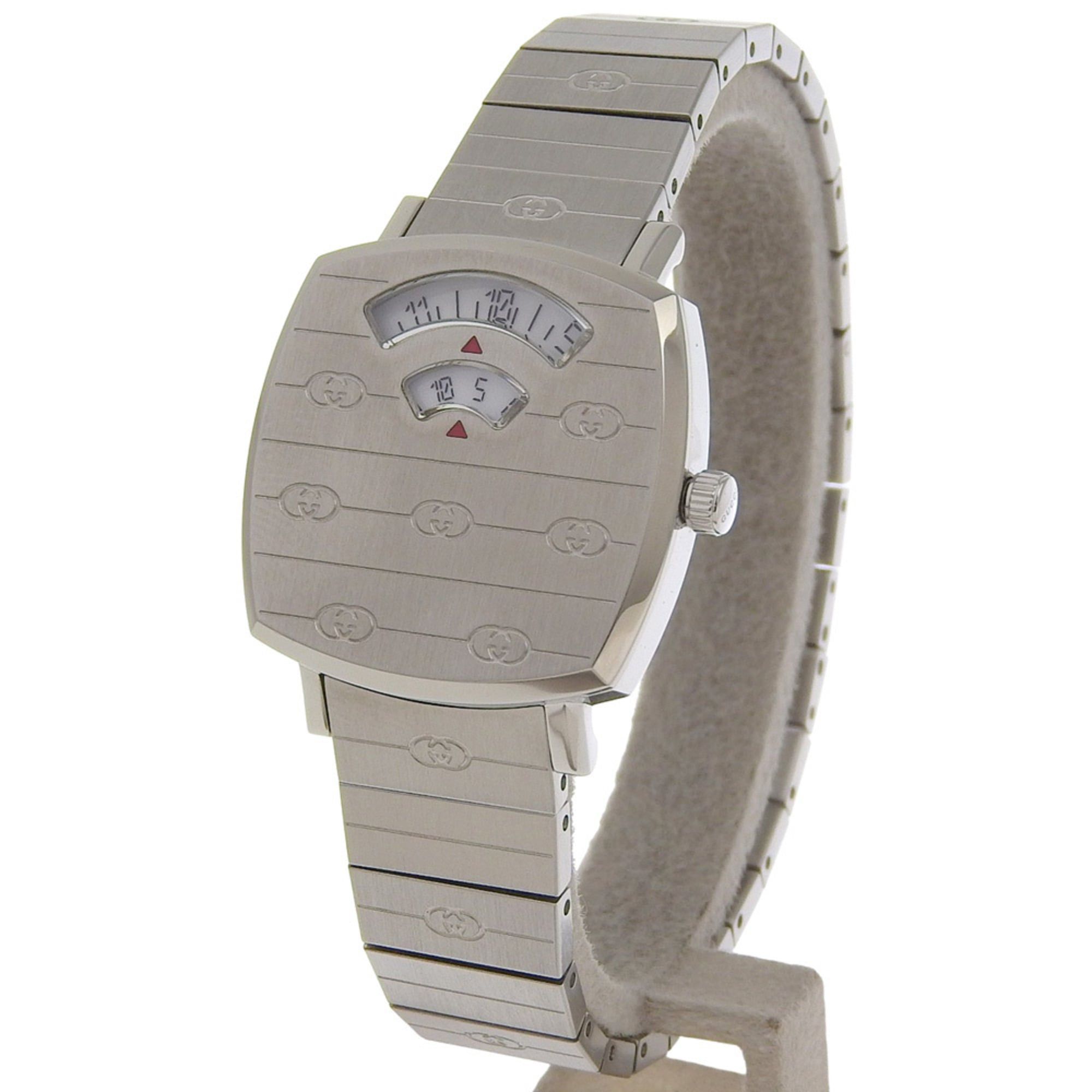 Gucci Grip Watch, Interlocking G, 157.5mm, Stainless Steel 