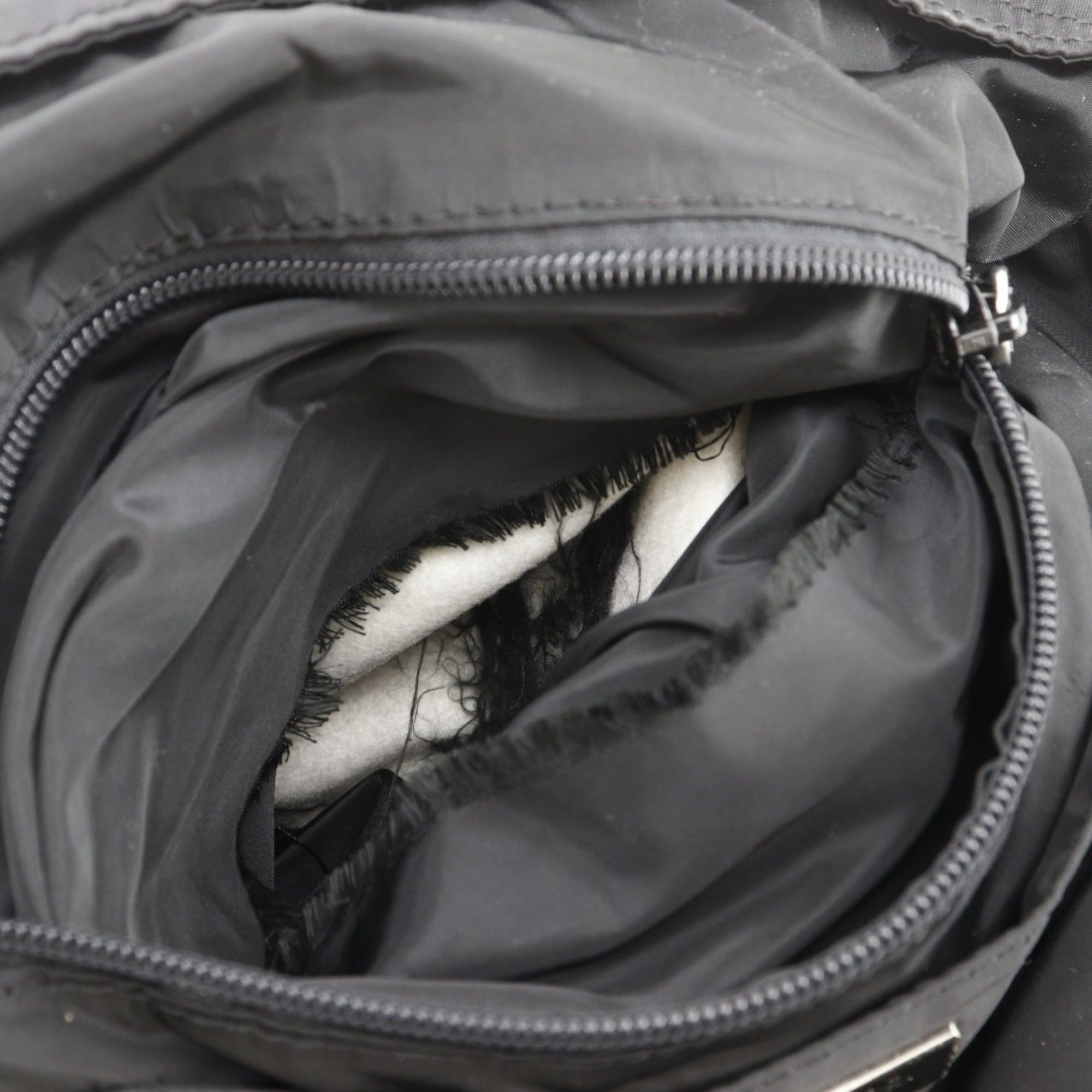 Prada Prada 2-Way Shoulder Tote Bag, Black Nylon, A4 Size, Open, Women's Size ONE SIZE - 8 Thumbnail