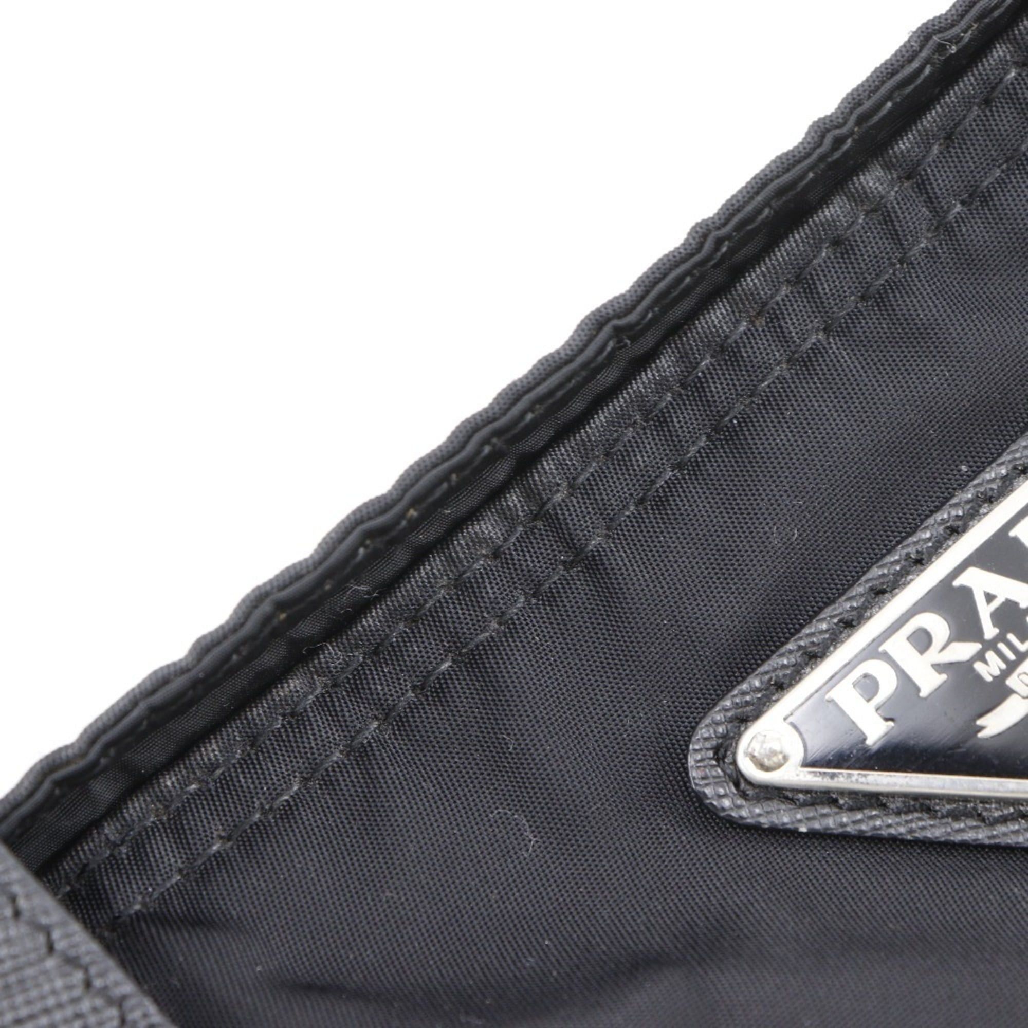 Prada Prada 2-Way Shoulder Tote Bag, Black Nylon, A4 Size, Open, Women's Size ONE SIZE - 11 Thumbnail