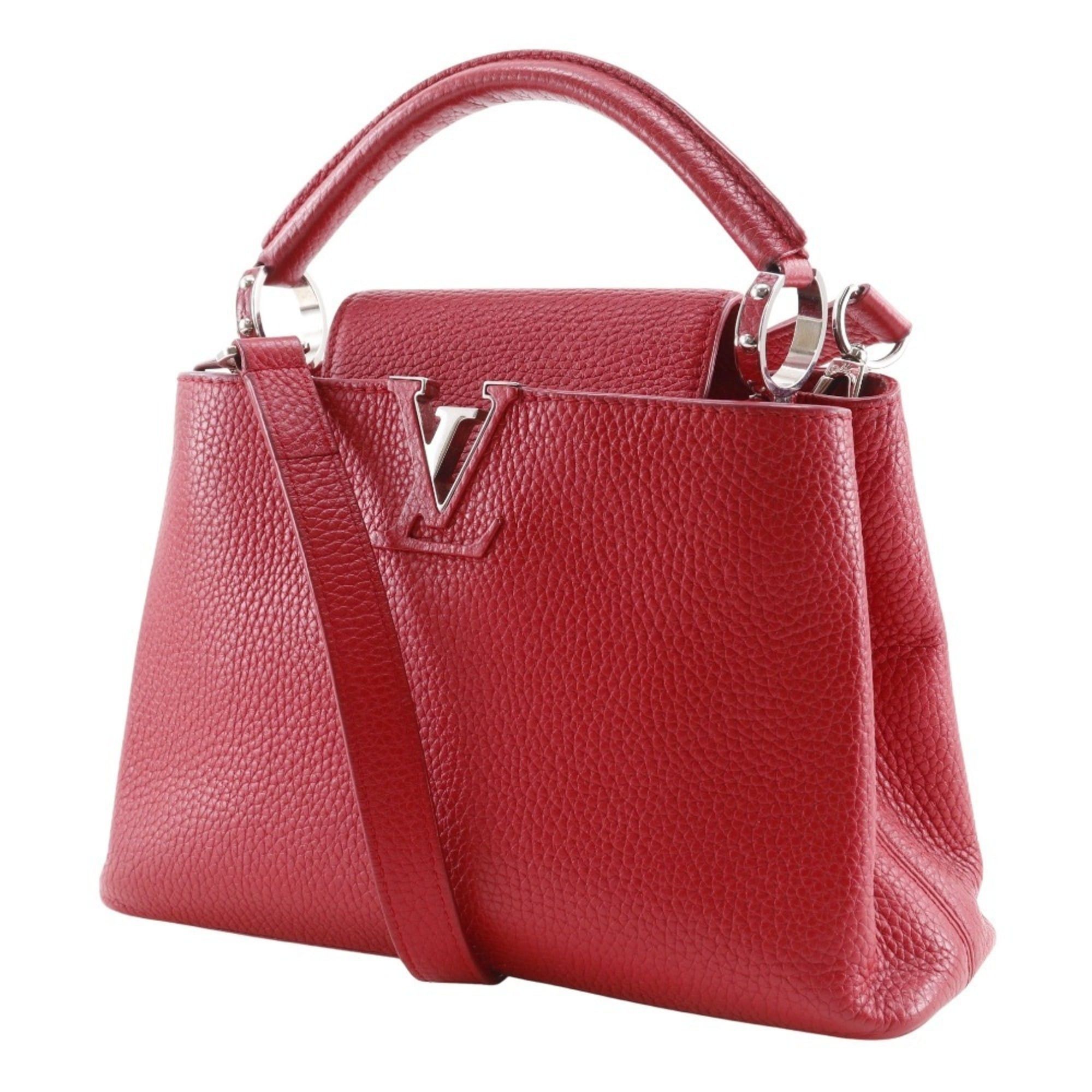 Louis Vuitton Louis Vuitton Capusines BB Handbag, 2-Way Shoulder Bag, M94754, Taurillon Leather, Red, TR2135, Flap, Capusine BB, Women's Size ONE SIZE - 2 Thumbnail