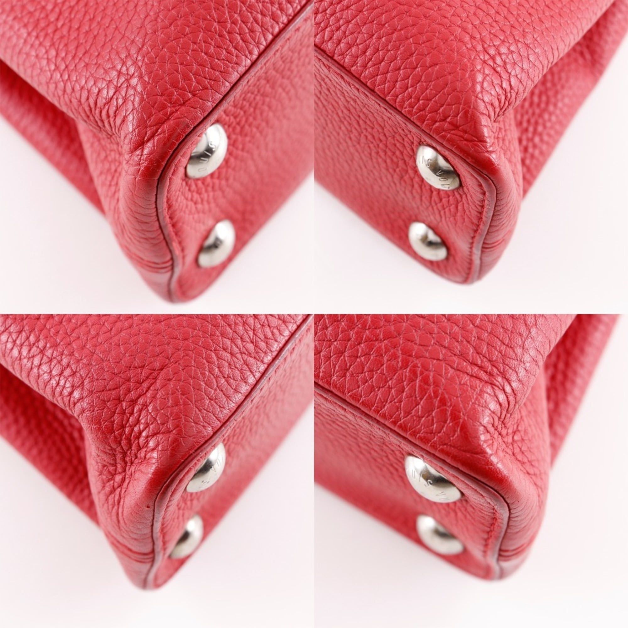 Louis Vuitton Louis Vuitton Capusines BB Handbag, 2-Way Shoulder Bag, M94754, Taurillon Leather, Red, TR2135, Flap, Capusine BB, Women's Size ONE SIZE - 4 Thumbnail