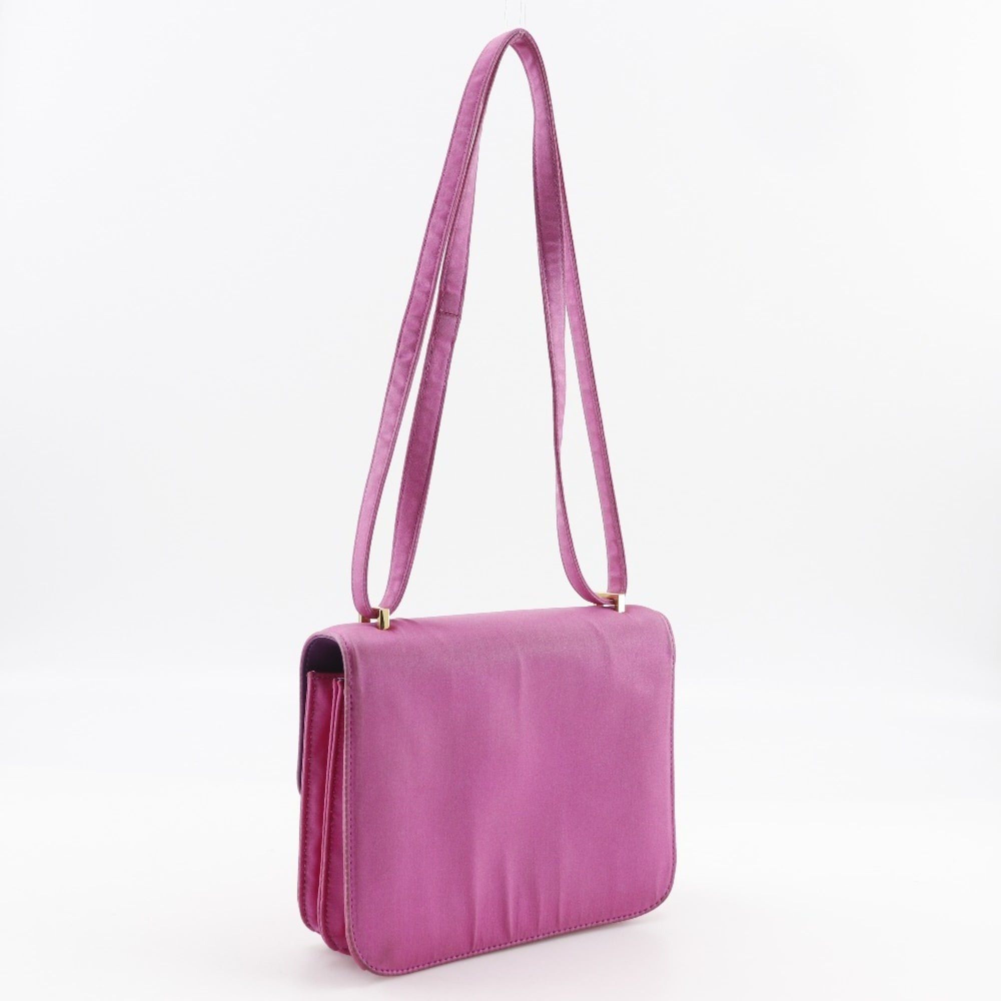 Hermes Hermes Hermès Constance Mini 18 Shoulder Bag, Silk, 2011, Pink/Gold Hardware, Flap, 18, Women's Size ONE SIZE - 3 Thumbnail