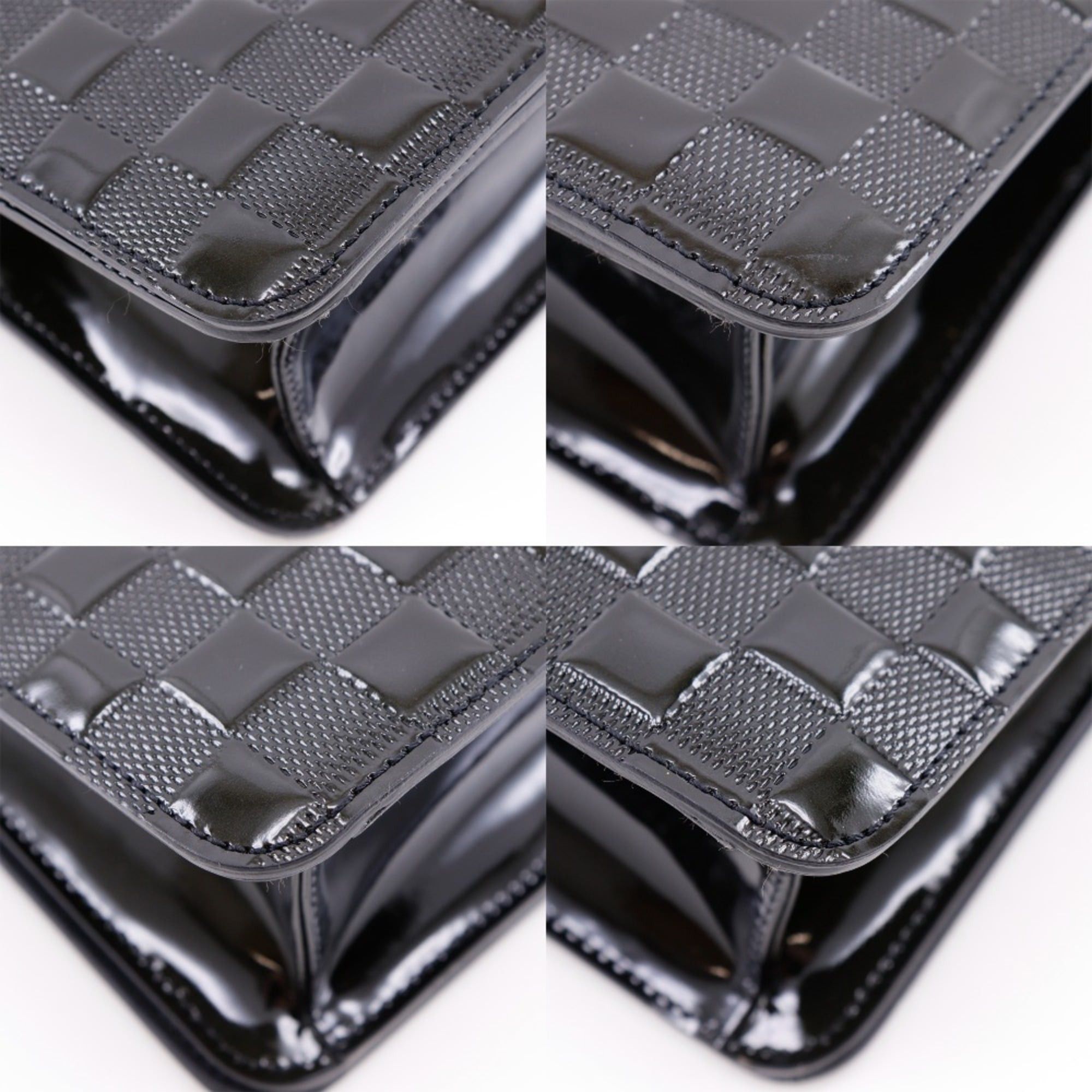 Louis Vuitton Louis Vuitton Cabaret Shoulder Bag Damier M92124 Vernis Noir Black with Magnetic closure for Women Size ONE SIZE - 4 Thumbnail