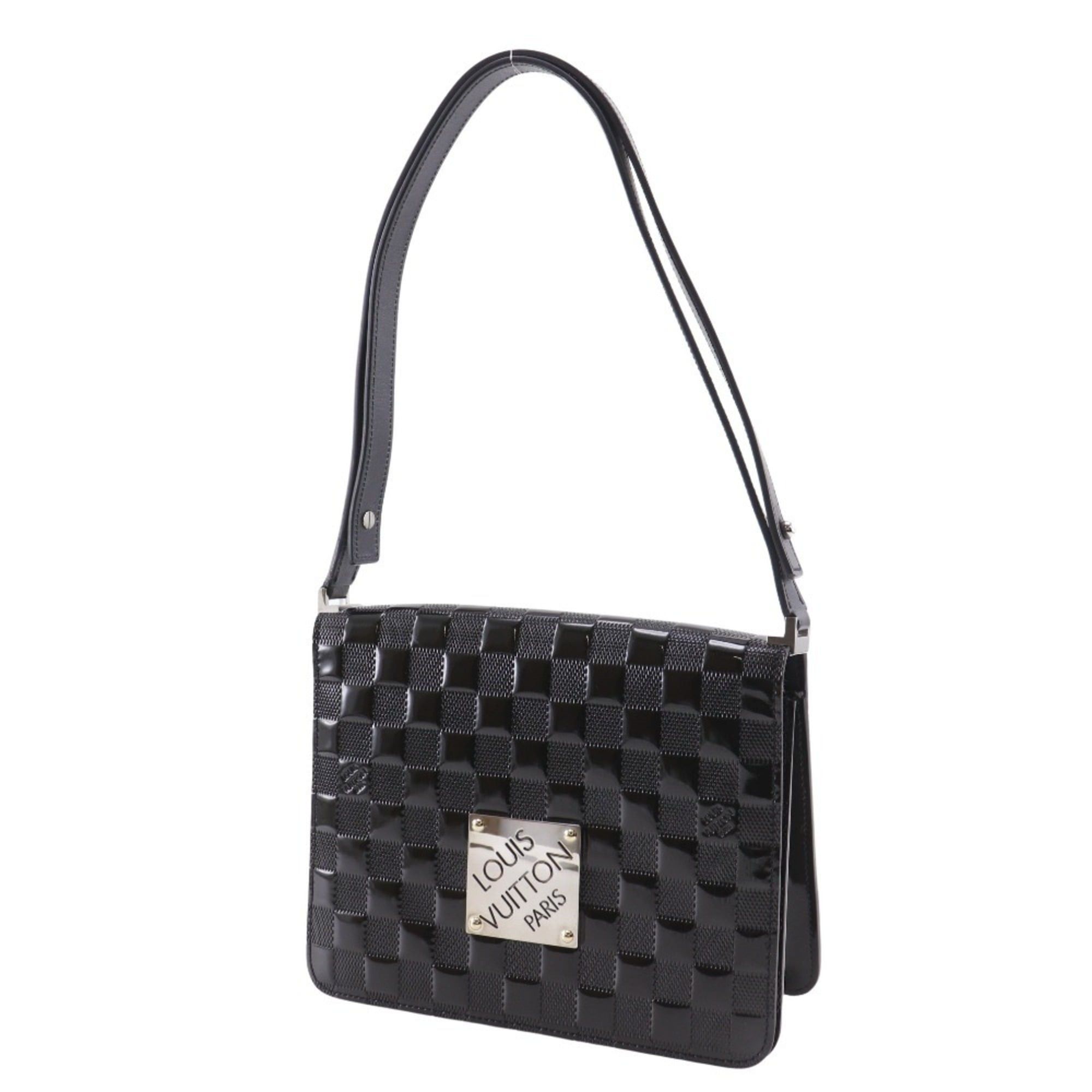 Louis Vuitton Louis Vuitton Cabaret Shoulder Bag Damier M92124 Vernis Noir Black with Magnetic closure for Women Size ONE SIZE - 2 Thumbnail