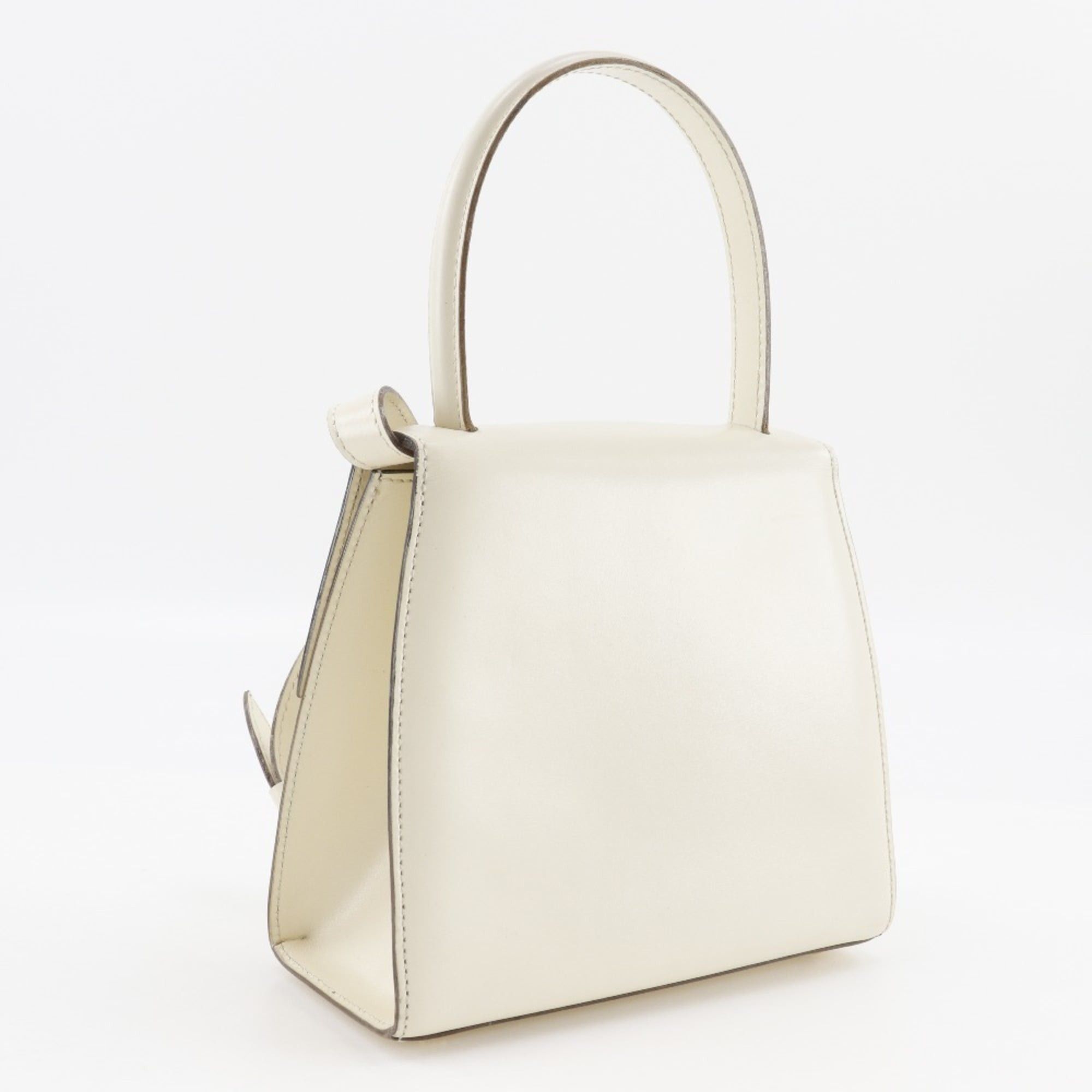 Celine Celine 2-Way Shoulder Handbag, Vintage Calfskin, White, 2-Way, Flap, Women's Size ONE SIZE - 3 Thumbnail