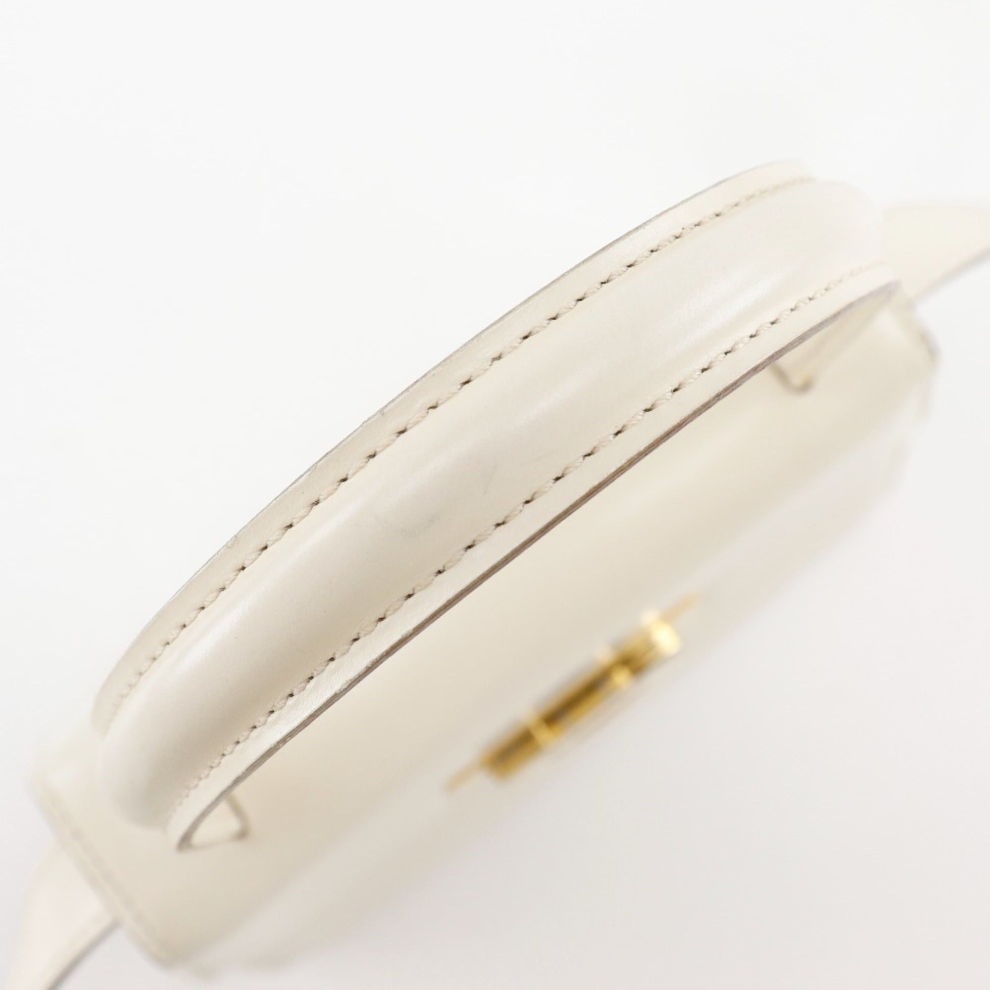 Celine Celine 2-Way Shoulder Handbag, Vintage Calfskin, White, 2-Way, Flap, Women's Size ONE SIZE - 5 Thumbnail
