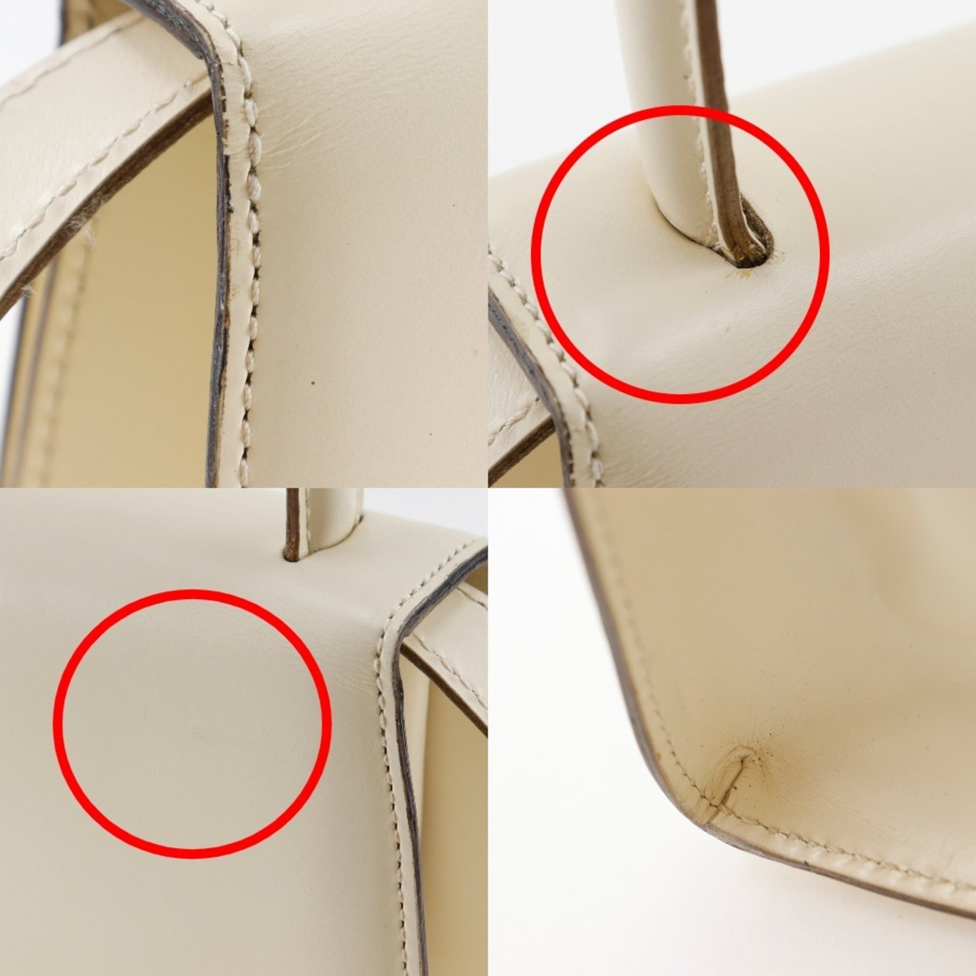 Celine Celine 2-Way Shoulder Handbag, Vintage Calfskin, White, 2-Way, Flap, Women's Size ONE SIZE - 12 Thumbnail
