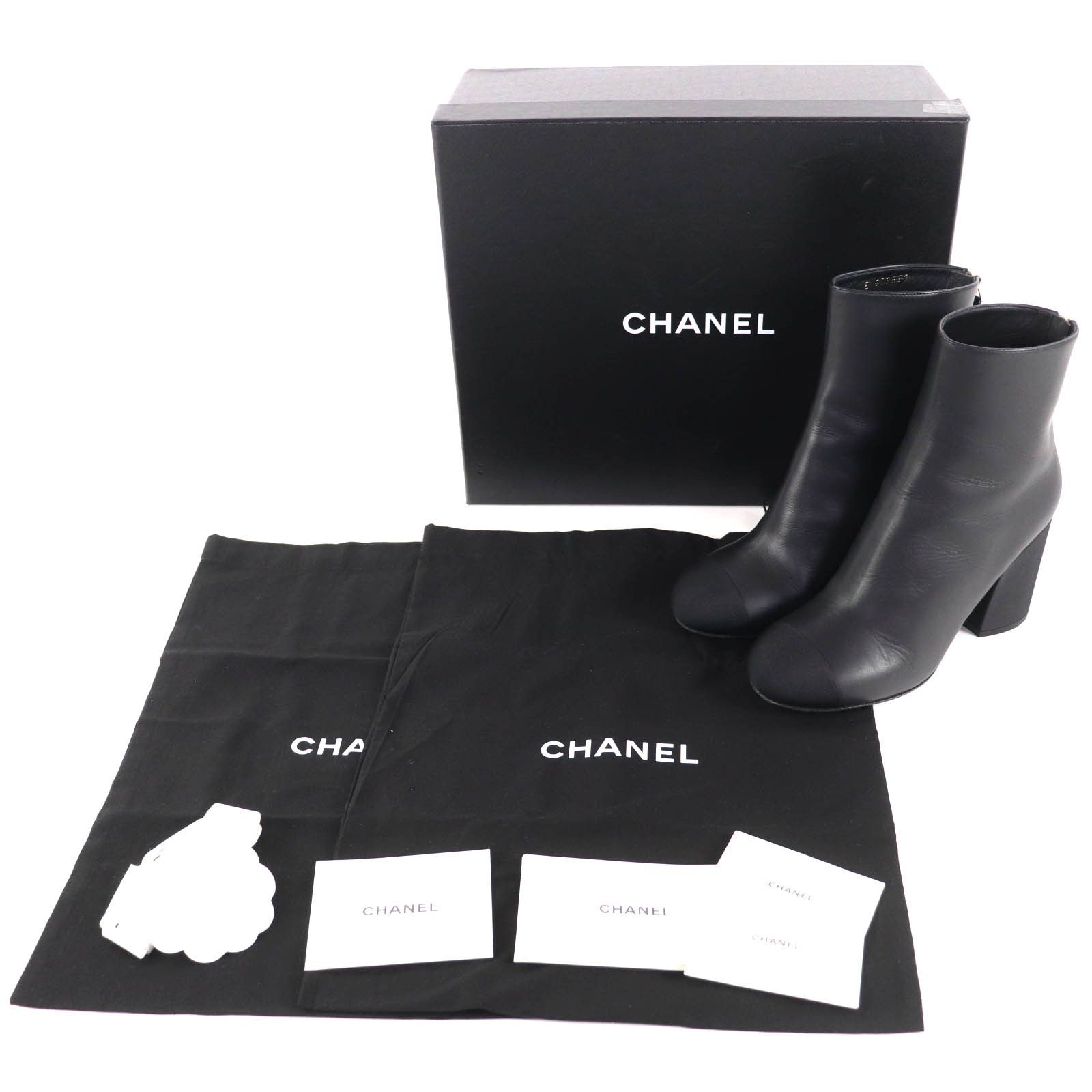 Chanel Chanel Chanel G39529 Leather Ankle Boots Leather Shoes G39529 DUTY FREE for USA Size ONE SIZE - 2 Thumbnail