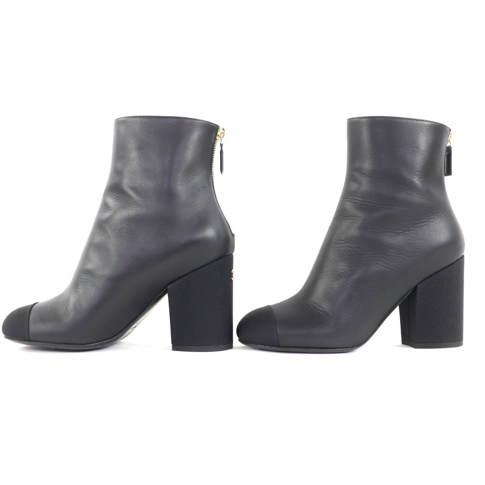 Chanel Chanel Chanel G39529 Leather Ankle Boots Leather Shoes G39529 DUTY FREE for USA Size ONE SIZE - 3 Thumbnail