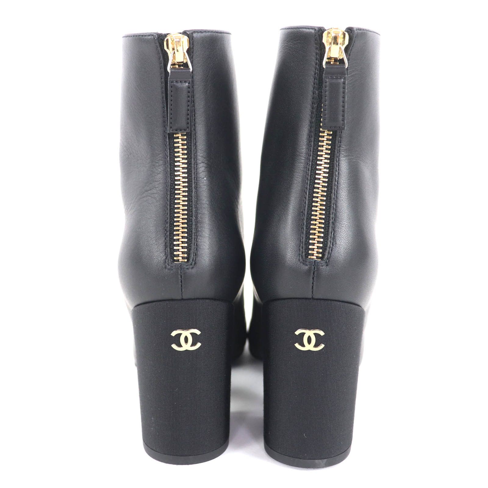 Chanel Chanel Chanel G39529 Leather Ankle Boots Leather Shoes G39529 DUTY FREE for USA Size ONE SIZE - 5 Thumbnail