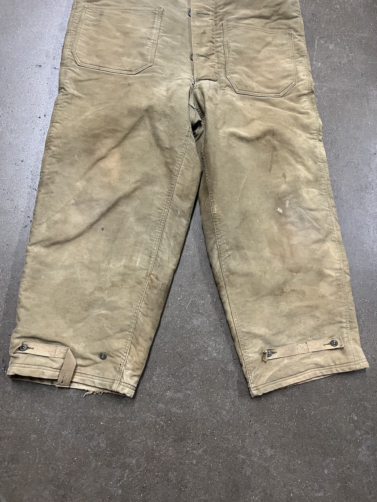 Vintage Vintage 1950s US Navy Deck Pant Bibs Overalls Size 45 Size US 42 / EU 58 - 3 Thumbnail