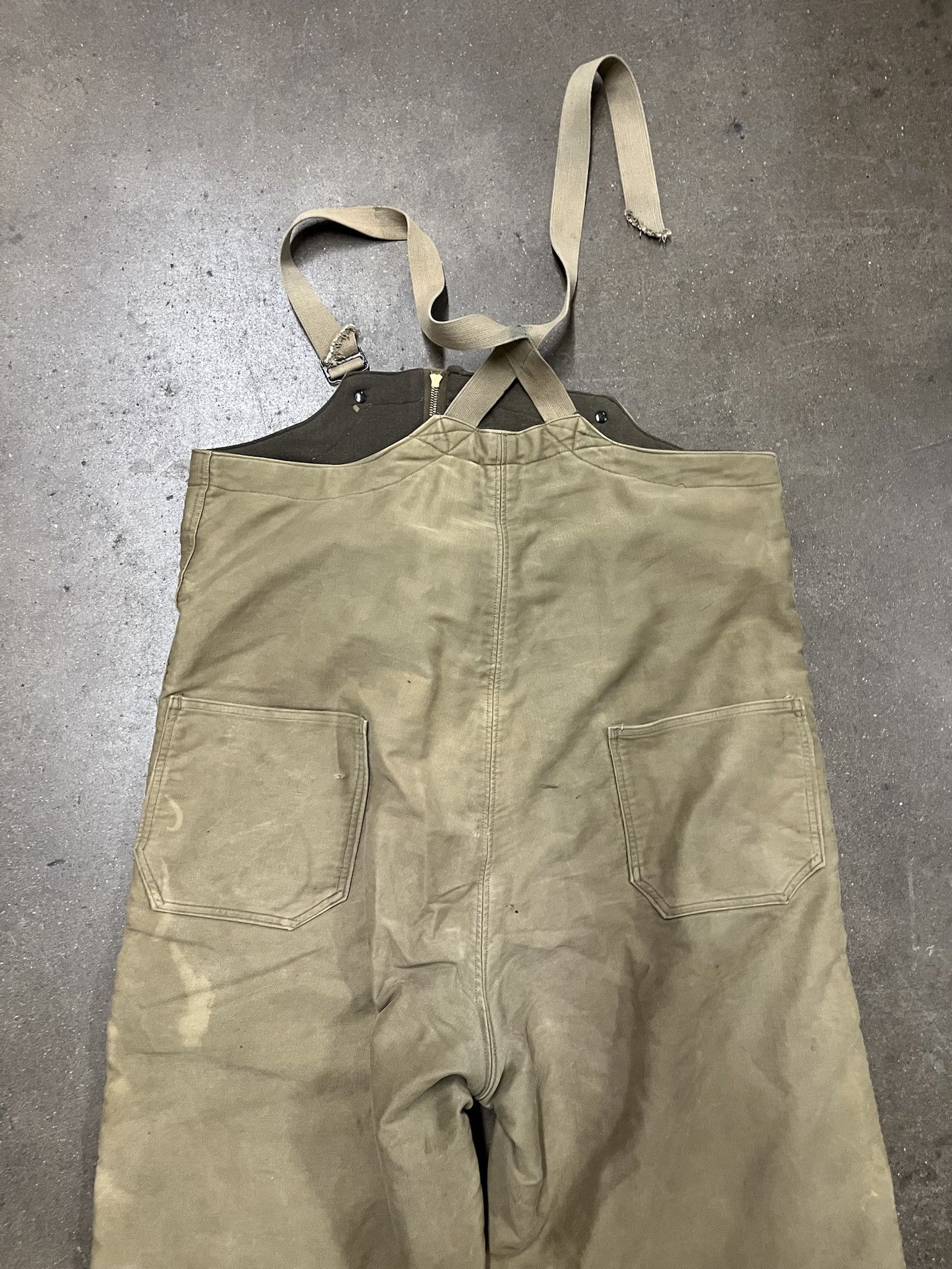 Vintage Vintage 1950s US Navy Deck Pant Bibs Overalls Size 45 Size US 42 / EU 58 - 6 Thumbnail