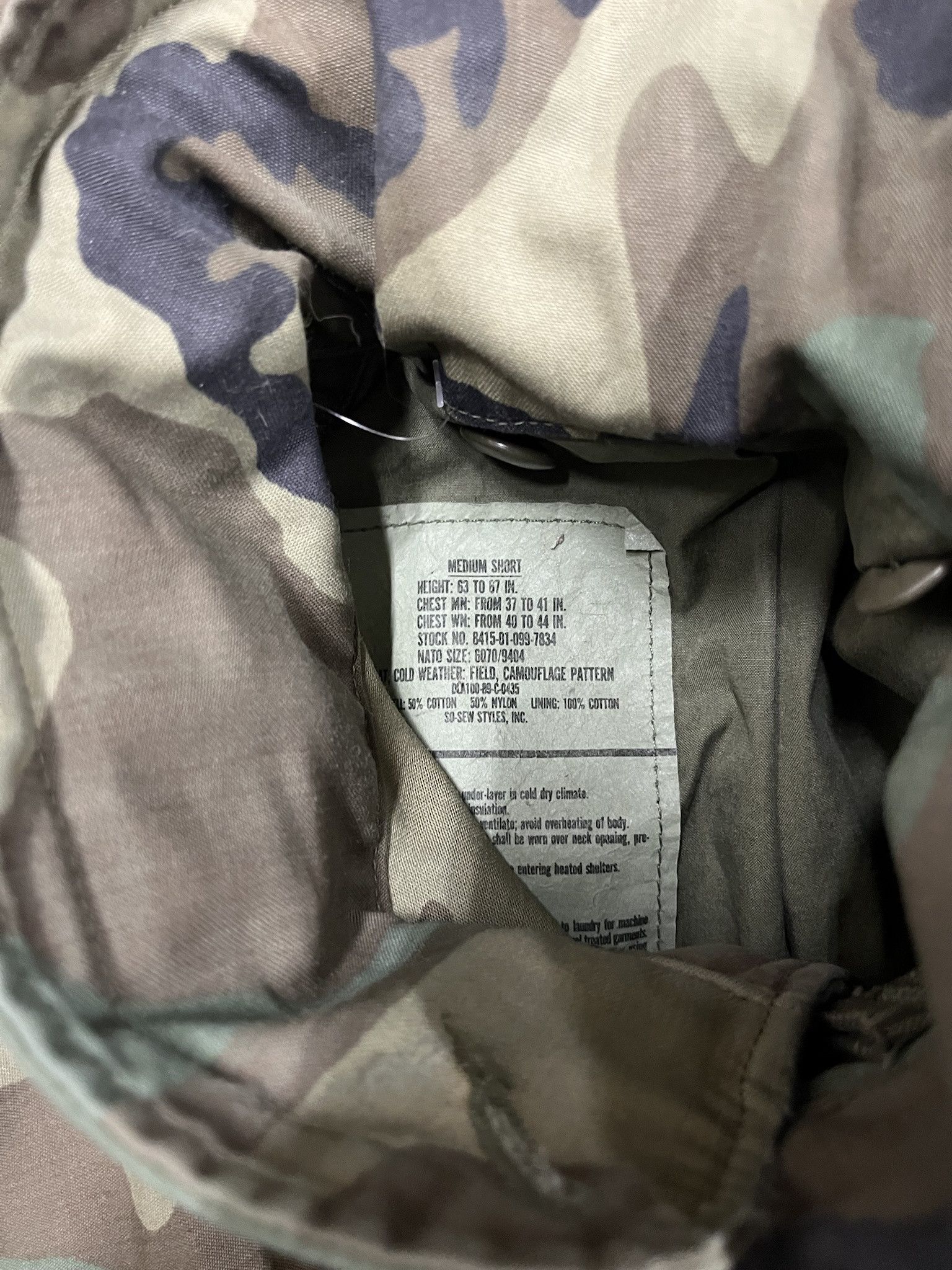 Vintage Vintage 90s Military Woodland BDO Camo Field Jacket Size Medium Size US M / EU 48-50 / 2 - 3 Thumbnail