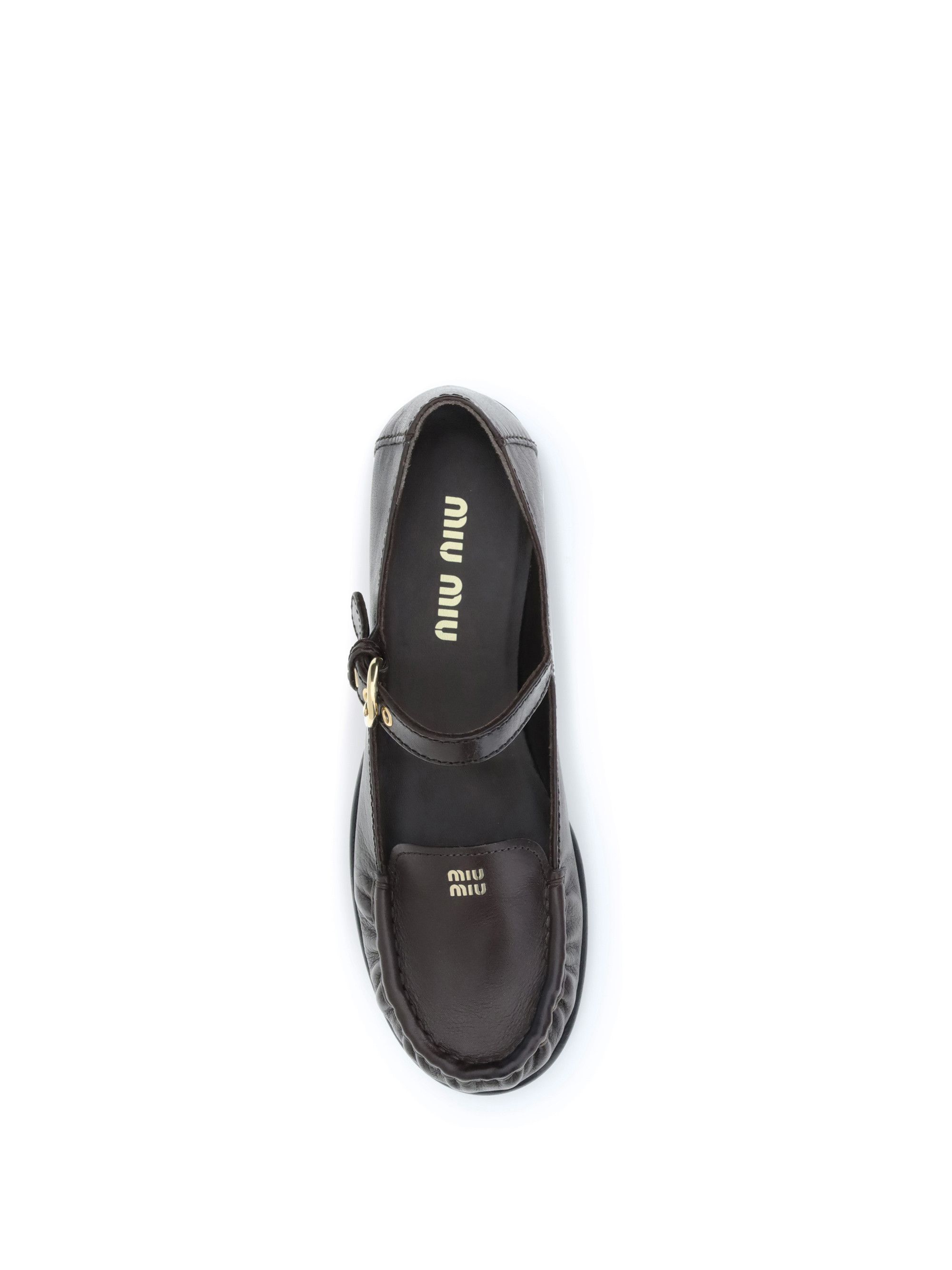 Miu Miu Buckled leather Loafers Size US 10 / IT 40 - 4 Thumbnail