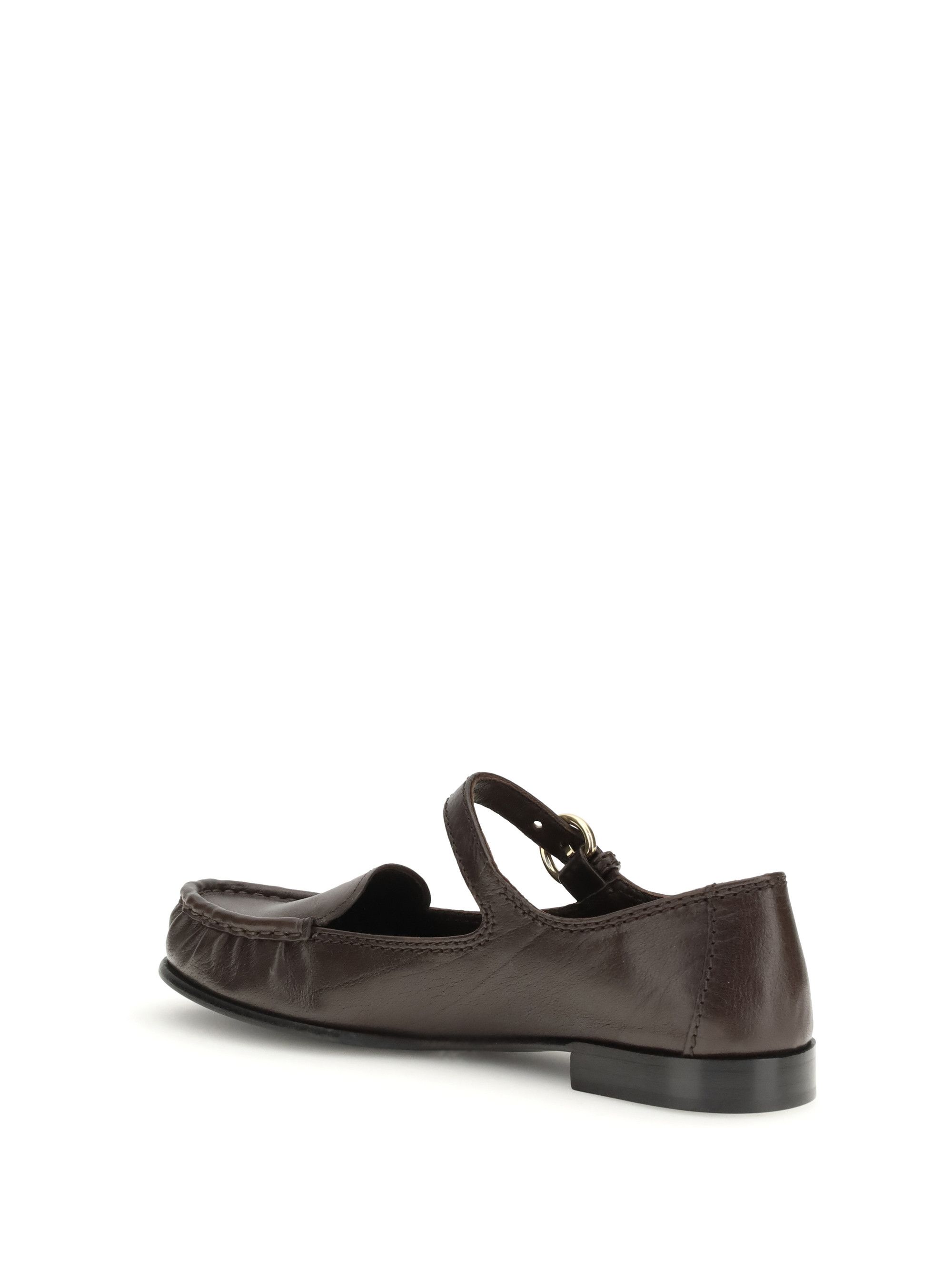 Miu Miu Buckled leather Loafers Size US 10 / IT 40 - 3 Thumbnail