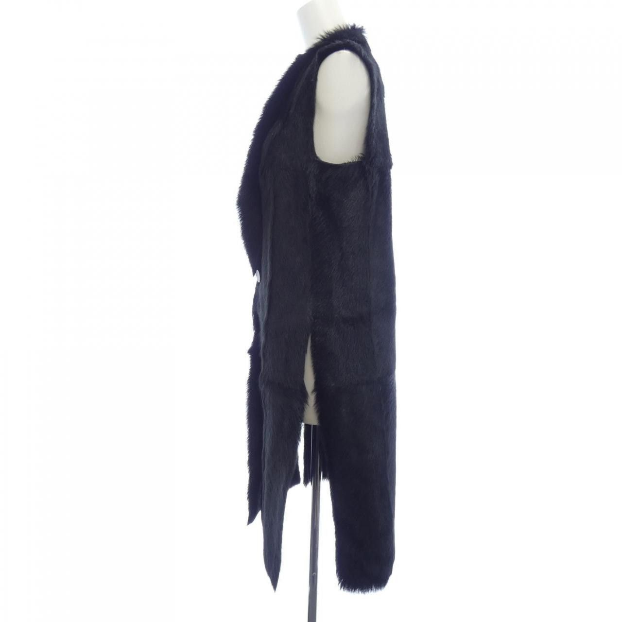 Hermes Hermes Hermes Long Vest Goat Fur Long Vest Natural Material Tops DUTY FREE for USA Size ONE SIZE - 6 Thumbnail