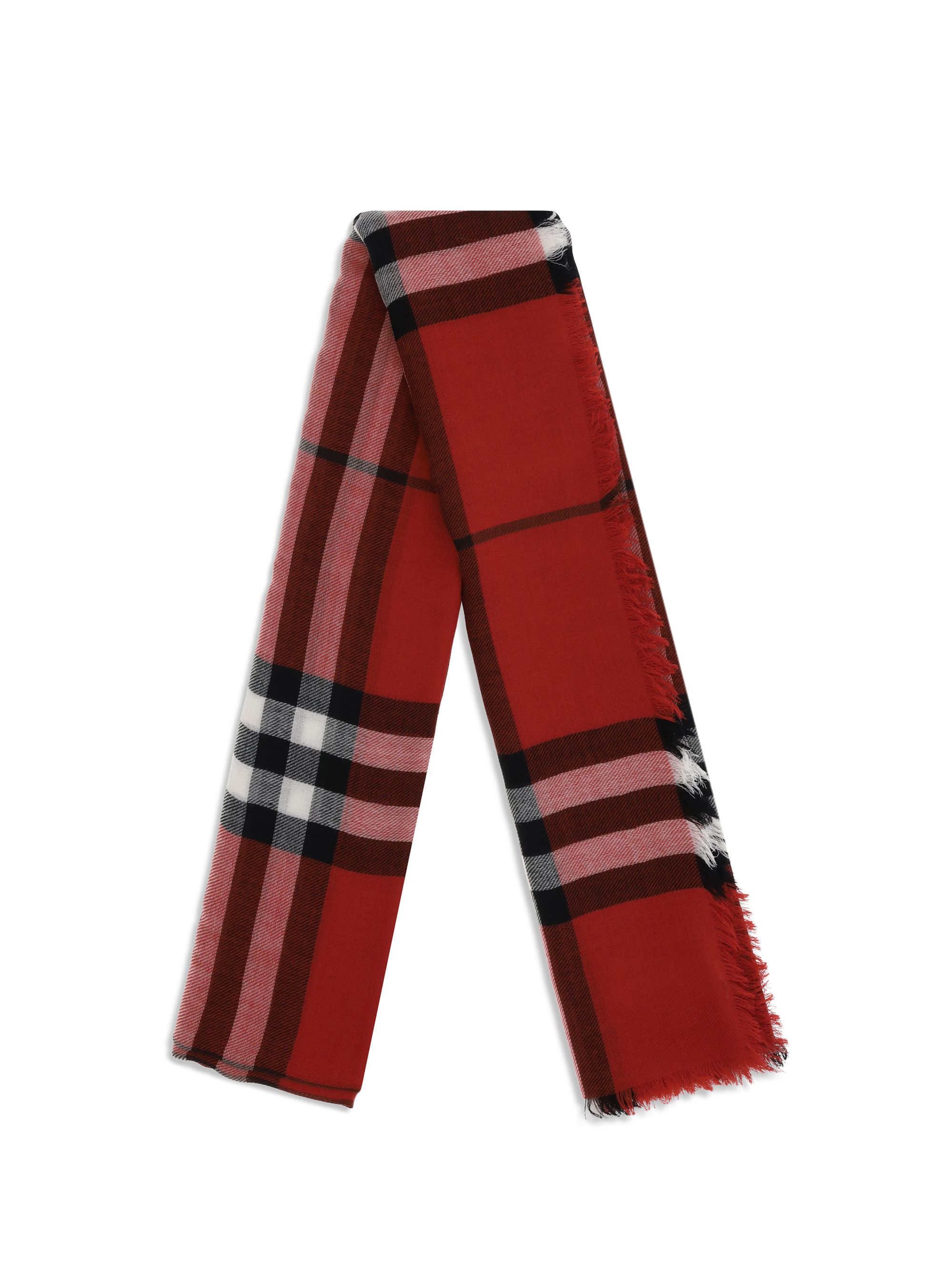 Burberry Wool Check wide Scarf Size ONE SIZE - 2 Thumbnail