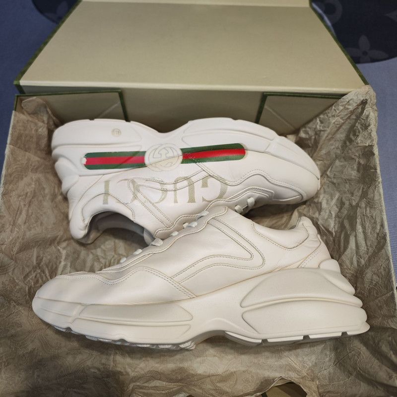 Gucci Gucci Rhyton Logo Low-Top Dad Sneakers 0079 Size US 8 / EU 41 - 9 Thumbnail