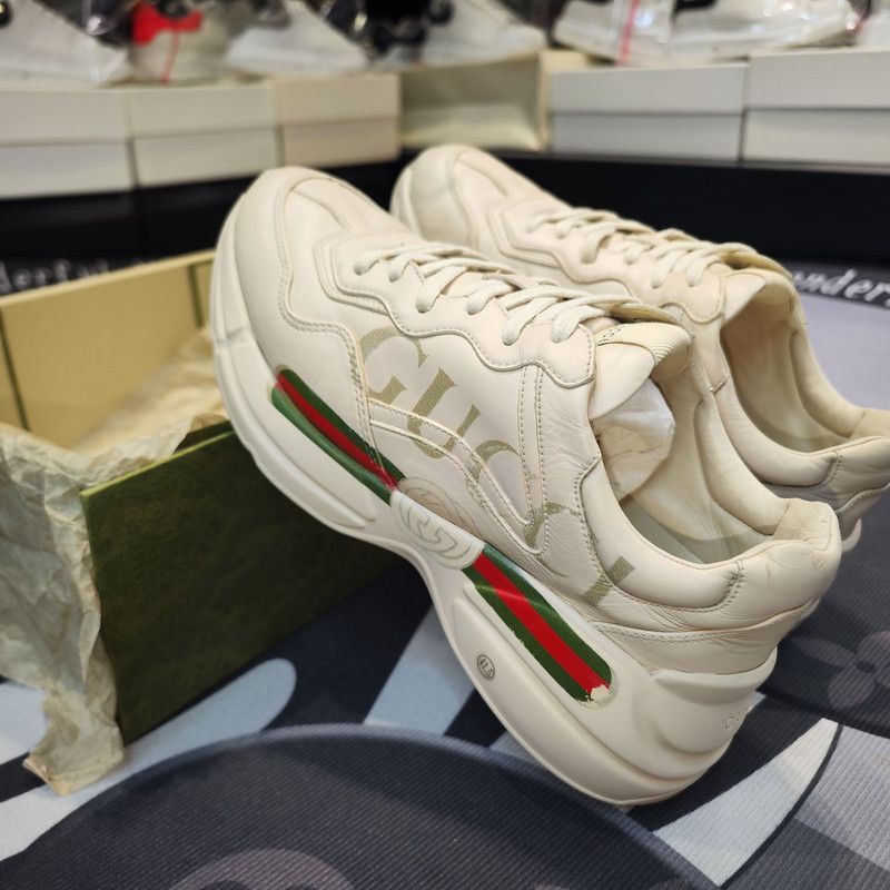 Gucci Gucci Rhyton Logo Low-Top Dad Sneakers 0079 Size US 8 / EU 41 - 7 Thumbnail
