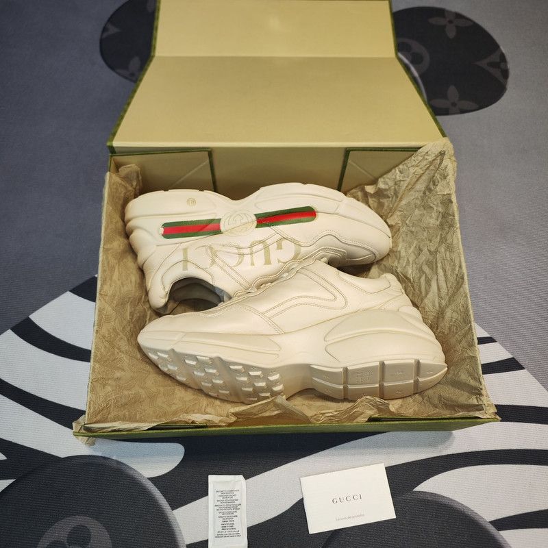 Gucci Gucci Rhyton Logo Low-Top Dad Sneakers 0079 Size US 8 / EU 41 - 16 Thumbnail