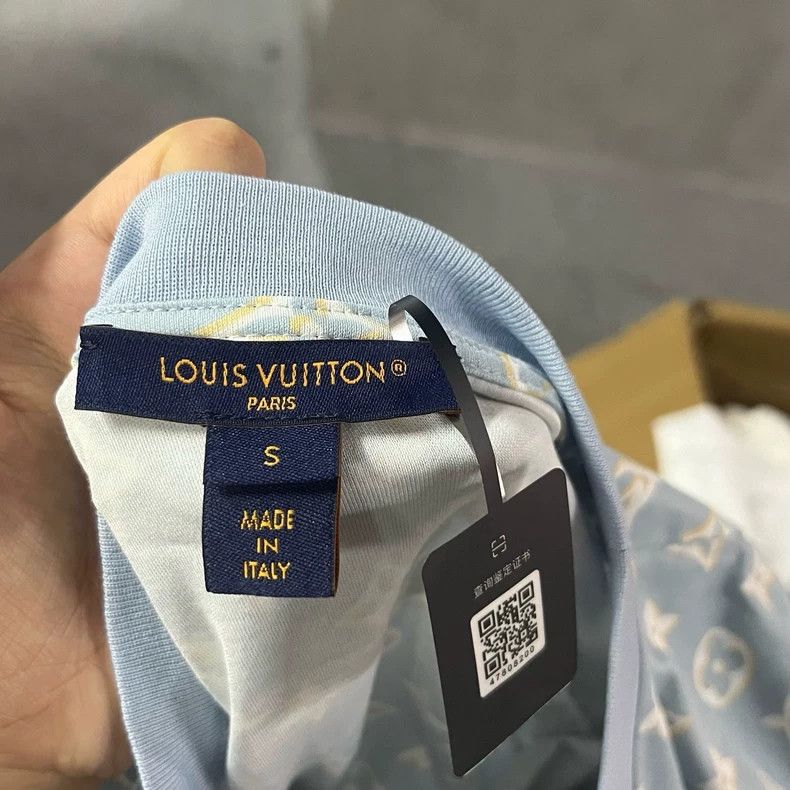 Louis Vuitton Louis Vuitton Blue Monogram Short Sleeve Dress-yf Size S / US 4 / IT 40 - 7 Thumbnail