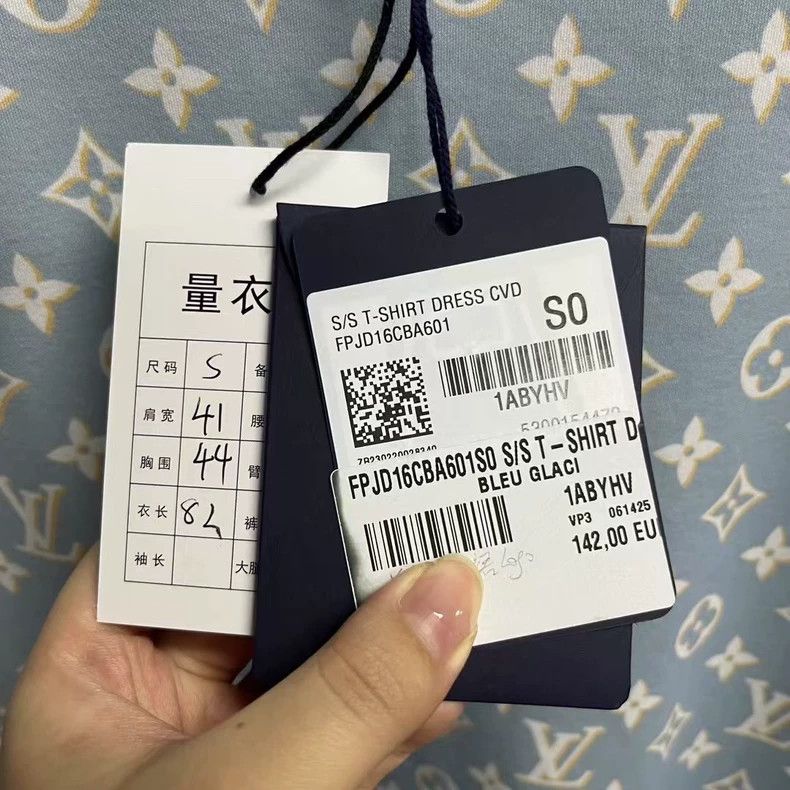 Louis Vuitton Louis Vuitton Blue Monogram Short Sleeve Dress-yf Size S / US 4 / IT 40 - 4 Thumbnail