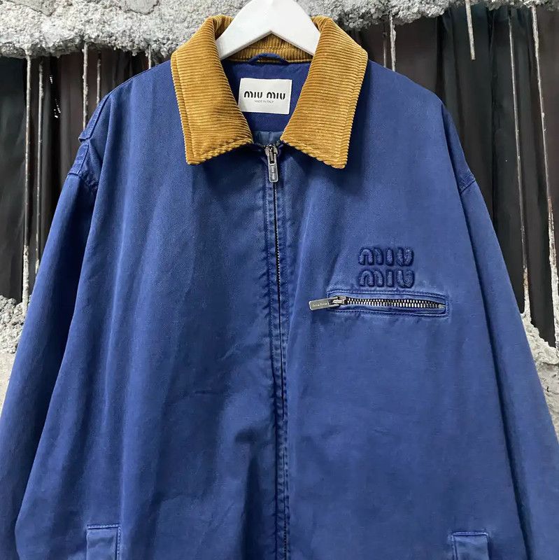 Miu Miu Miu Miu Blue Logo Long Sleeve Jacket 0089 Size US M / EU 48-50 / 2 - 3 Thumbnail