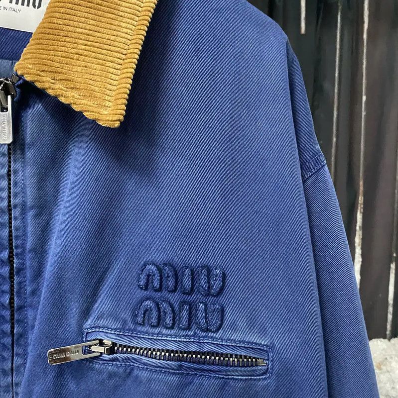 Miu Miu Miu Miu Blue Logo Long Sleeve Jacket 0089 Size US M / EU 48-50 / 2 - 5 Thumbnail