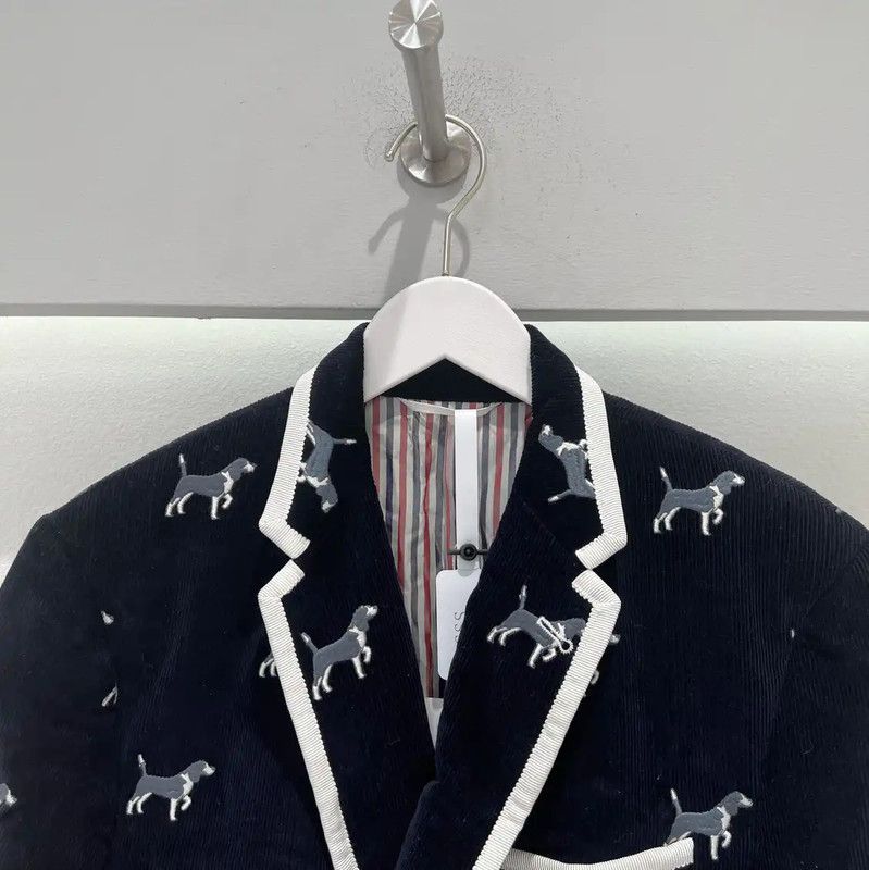 Thom Browne Thom Browne Multicolor Men's Blazer with Dog Print 0089 Size US M / EU 48-50 / 2 - 4 Thumbnail